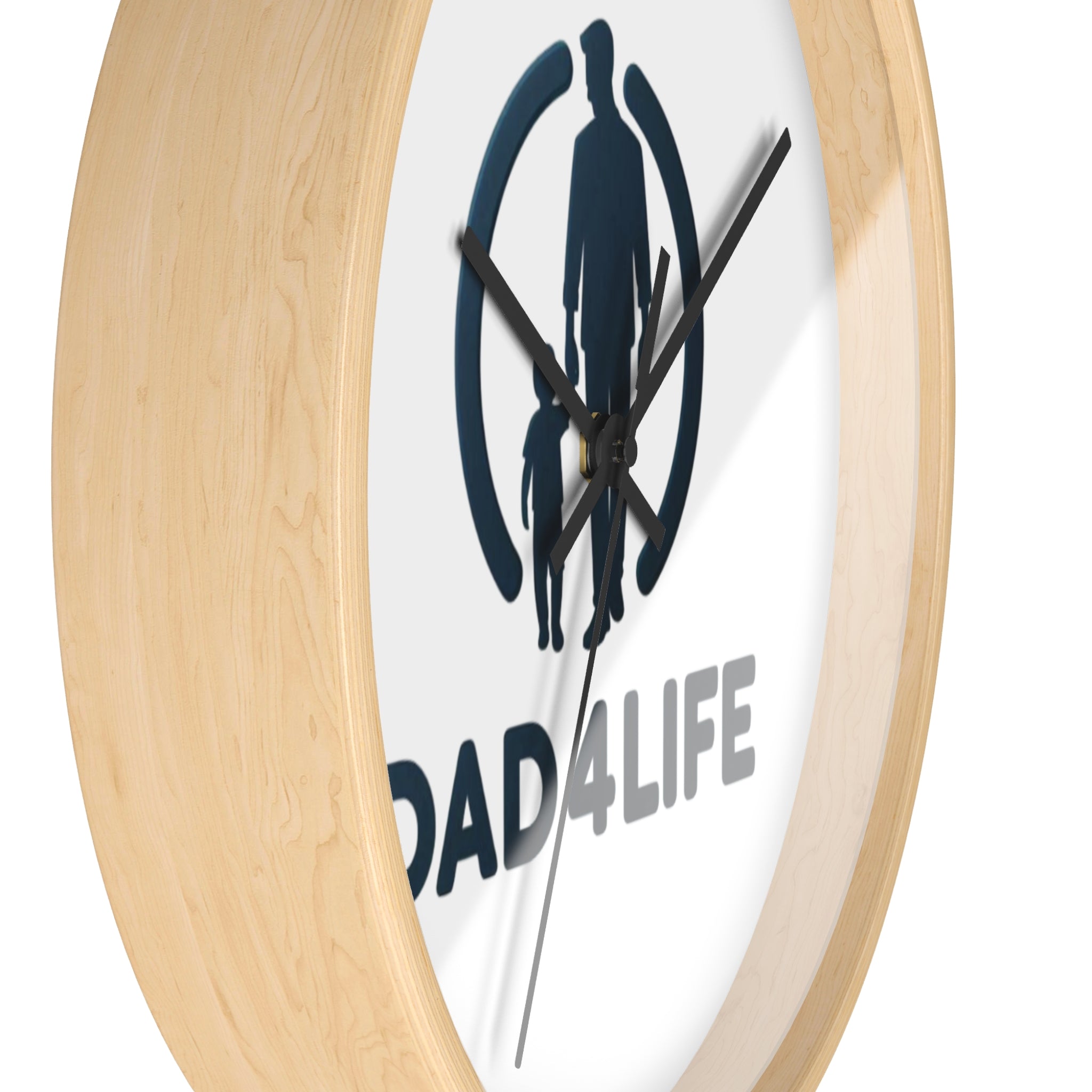 Dad4Life Wall Clock — Father & Child Silhouette Decorative Clock, Gift for Dads (Father's Day)
