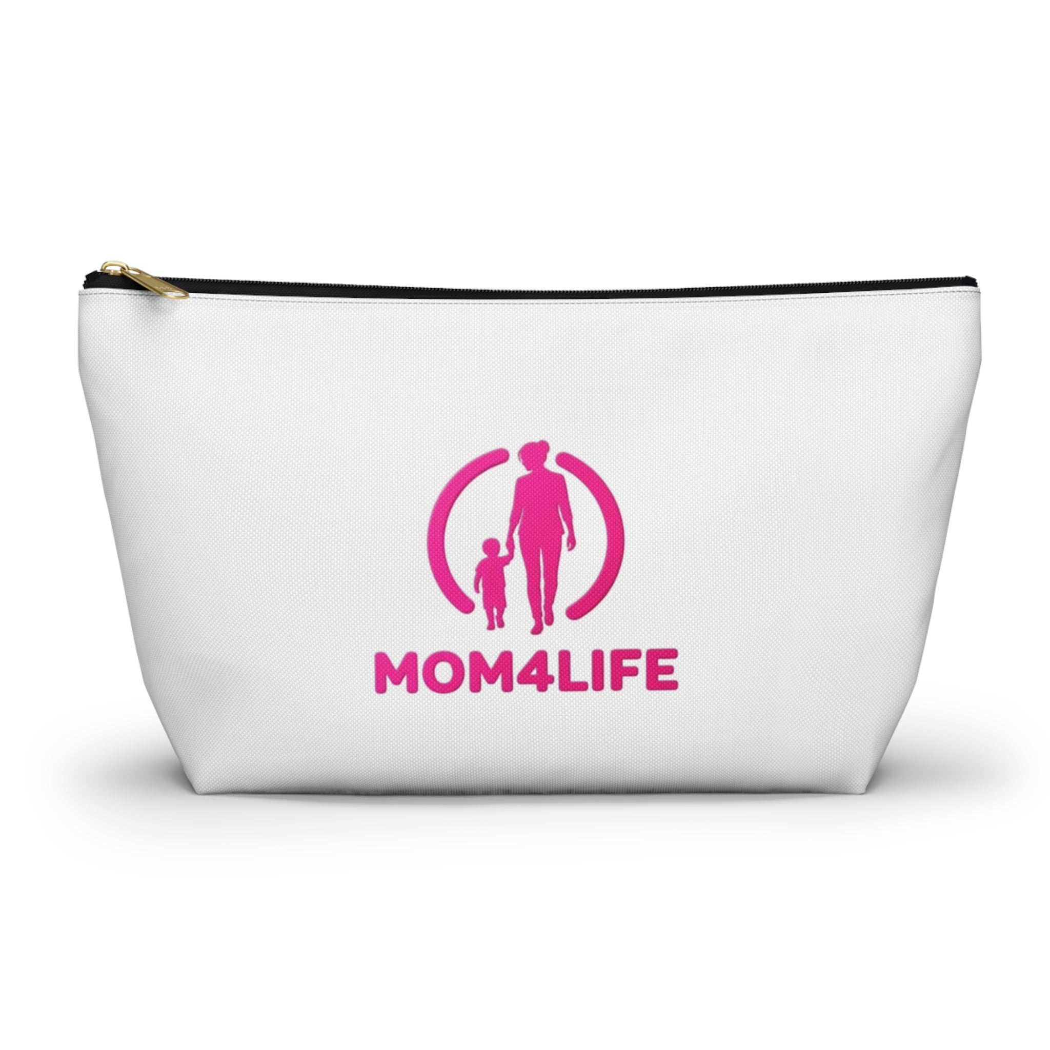 Mom4Life Accessory Pouch – Pink Mother & Child Makeup Bag