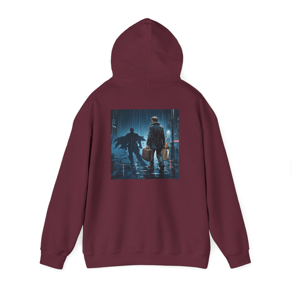 Dad 4 Life Hoodie — Father & Son Silhouette Pullover with Noir City Back Print