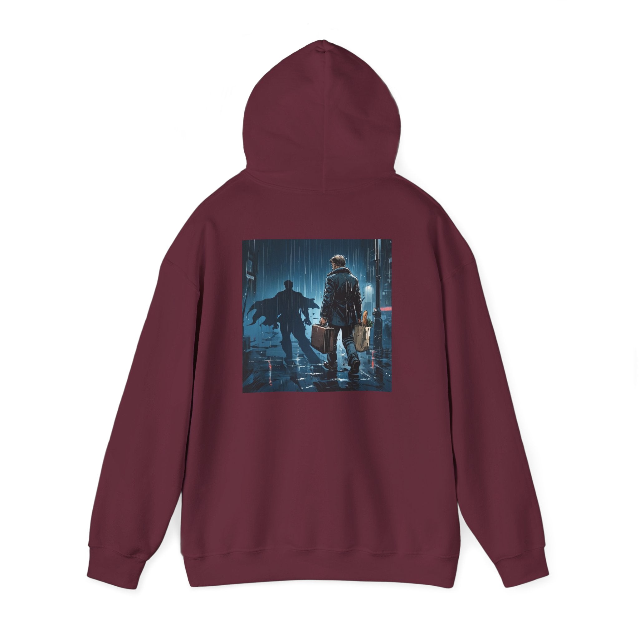Dad 4 Life Hoodie — Father & Son Silhouette Pullover with Noir City Back Print