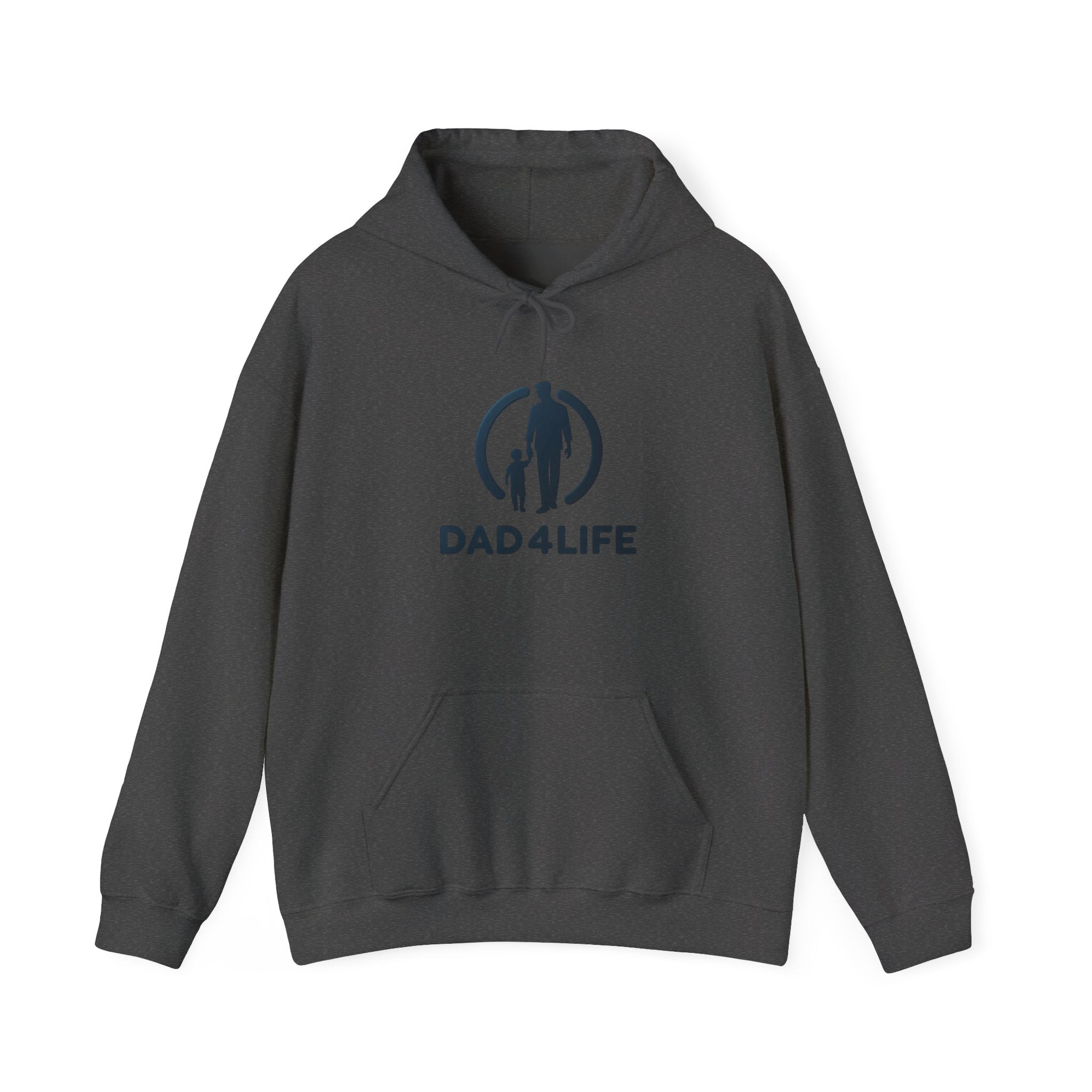 Dad 4 Life Hoodie — Father & Son Silhouette Pullover with Noir City Back Print