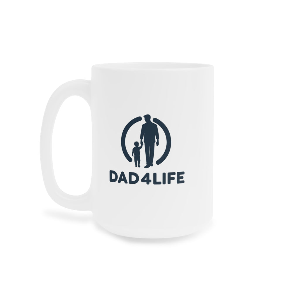Dad 4Life Ceramic Mug — Father & Child Logo Coffee Cup (11oz/15oz/20oz)