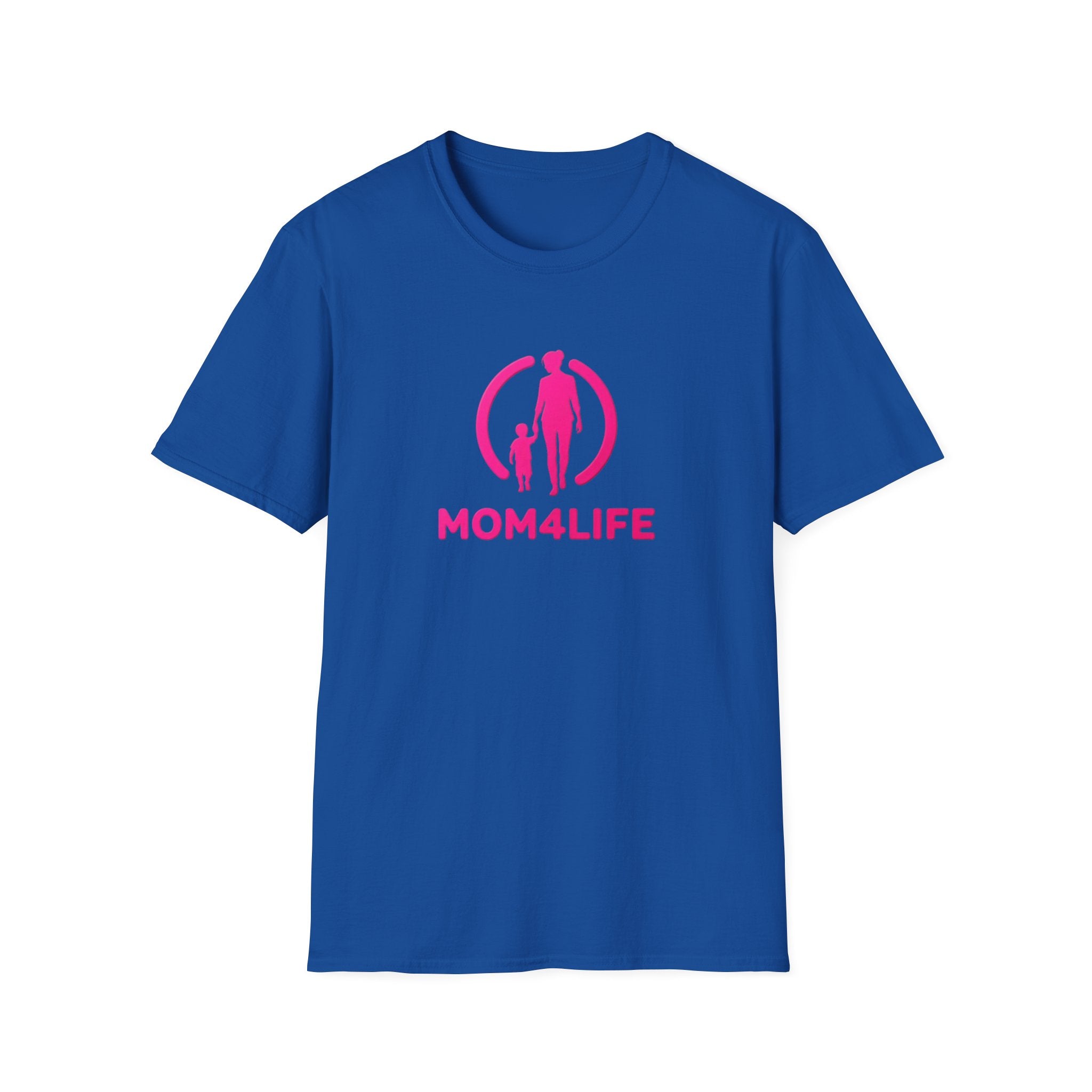 Mom4Life T-Shirt — Pink Mom and Child Graphic Tee, Mother's Day Gift