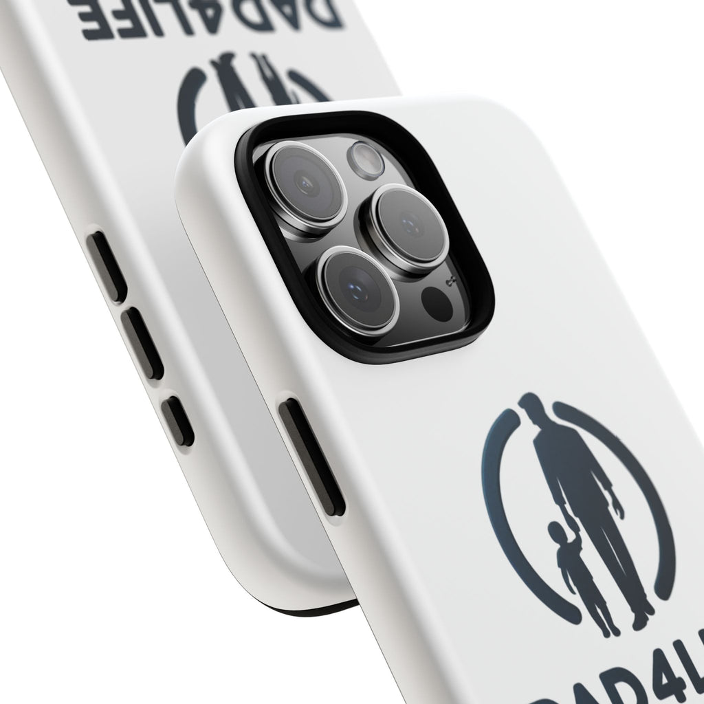 Funda protectora para teléfono Dad4Life — Funda protectora con silueta de padre e hijo
