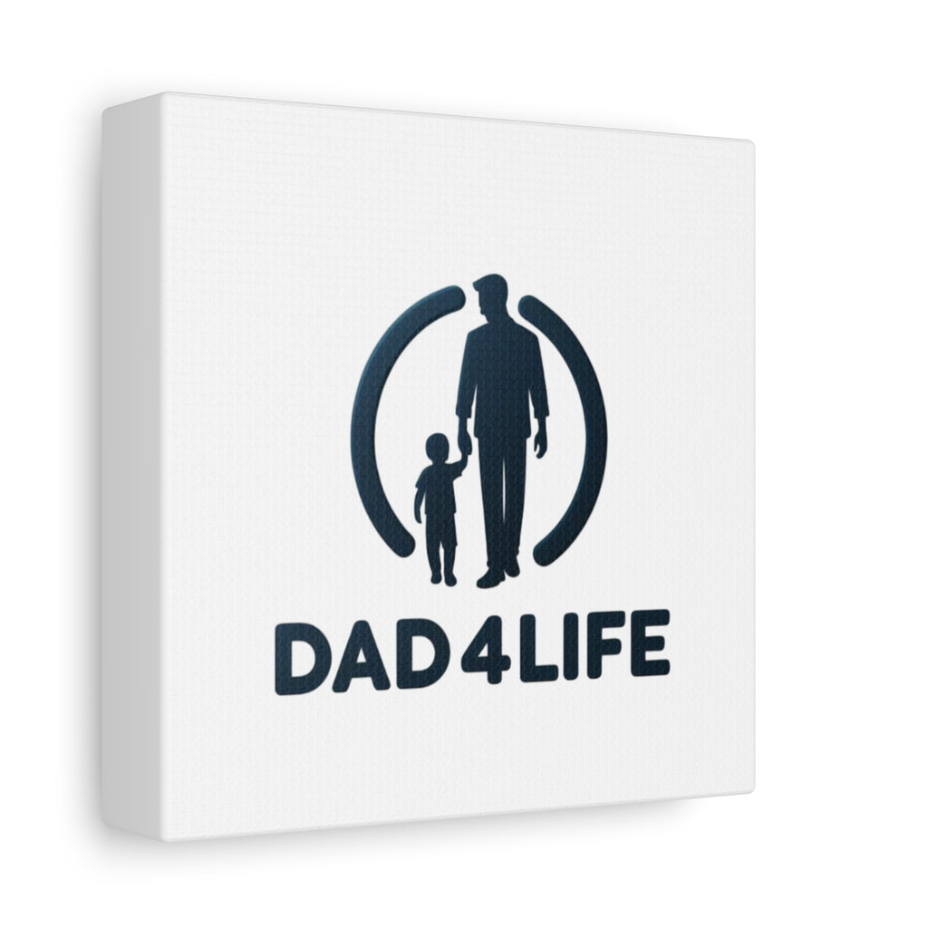 Canvas Wall Art — “DAD4LIFE” Father & Child Matte Stretched Canvas