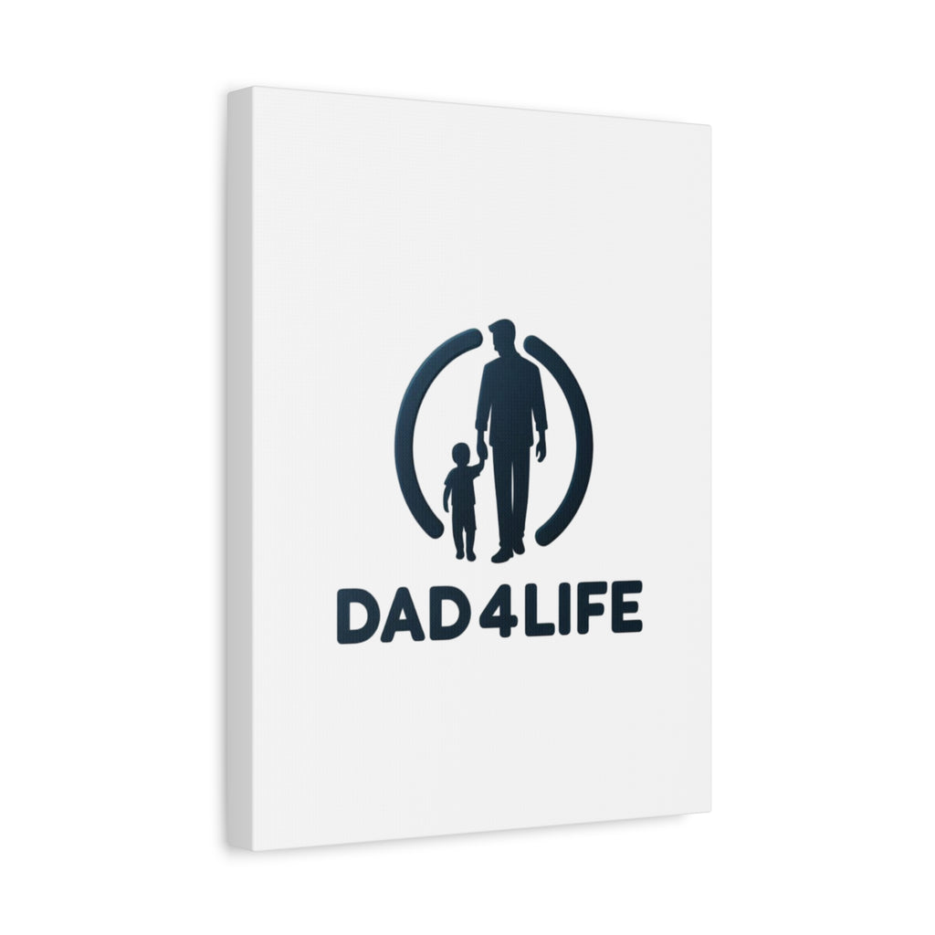 Canvas Wall Art — “DAD4LIFE” Father & Child Matte Stretched Canvas