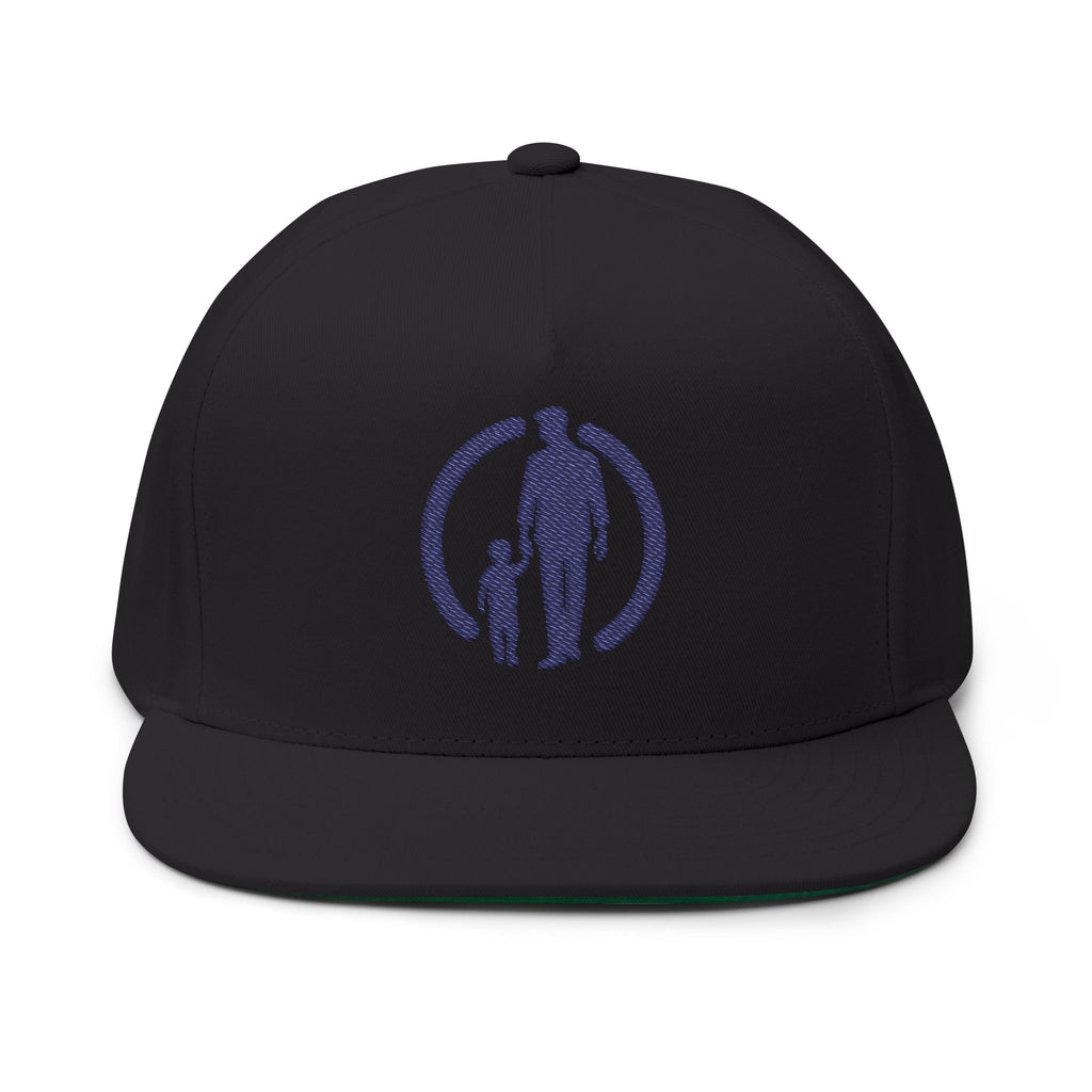 Dad4Life Embroidered Flat Bill Cap — Father & Child Logo Snapback