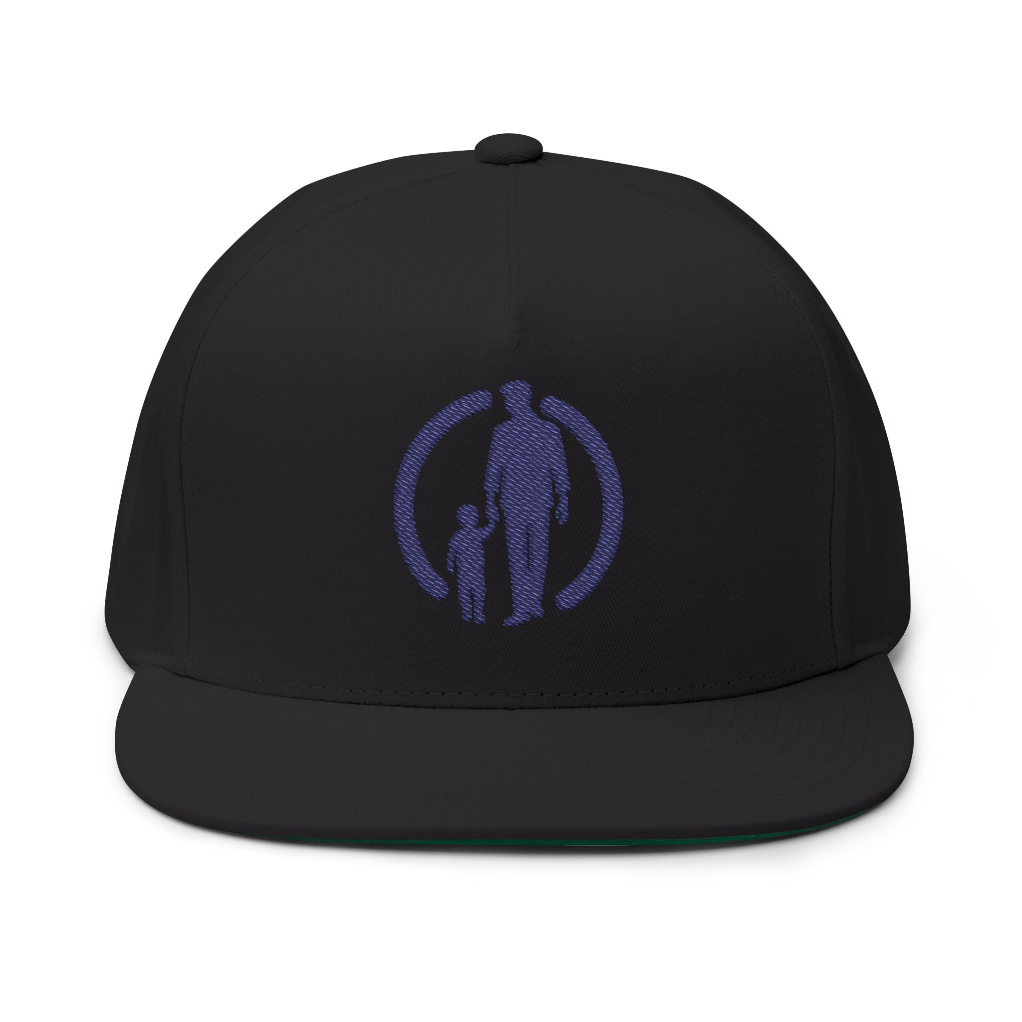 Dad4Life Embroidered Flat Bill Cap — Father & Child Logo Snapback