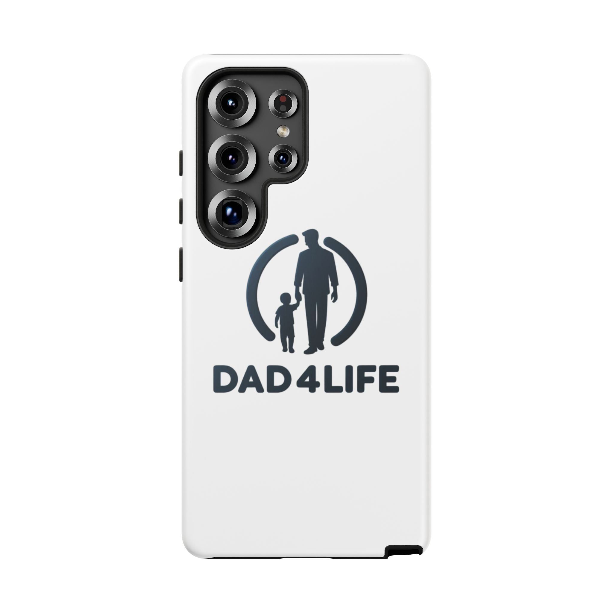Funda protectora para teléfono Dad4Life — Funda protectora con silueta de padre e hijo