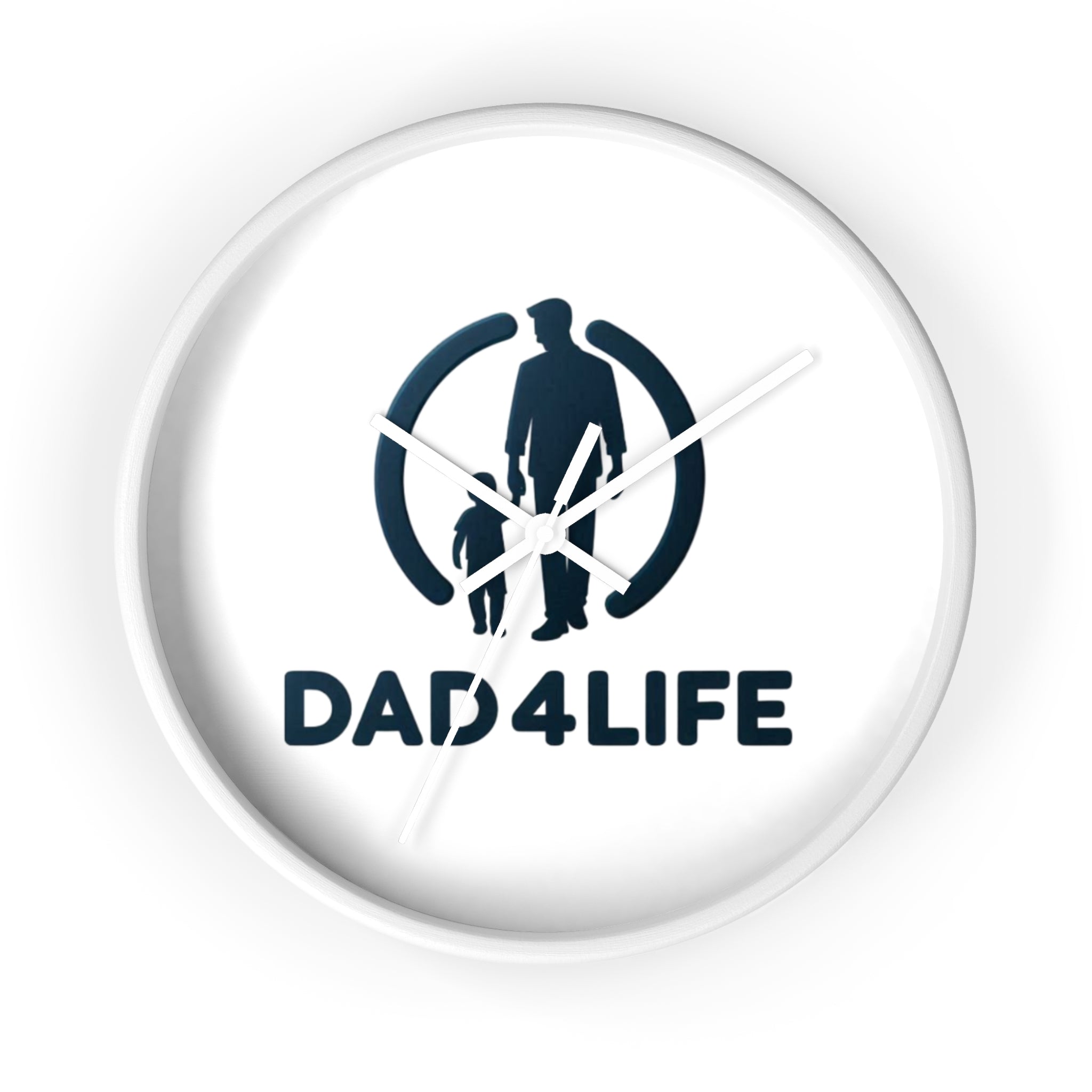 Dad4Life Wall Clock — Father & Child Silhouette Decorative Clock, Gift for Dads (Father's Day)