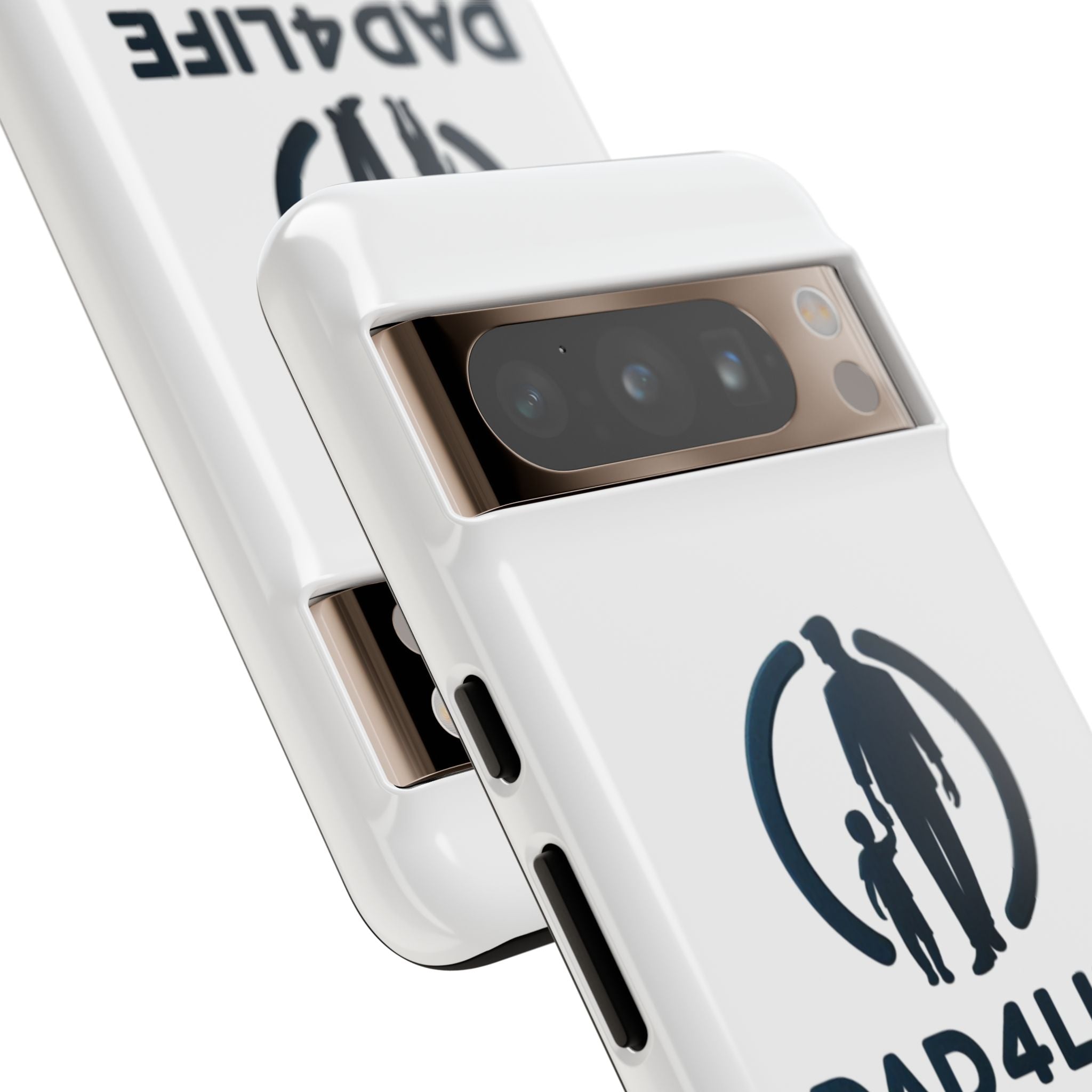 Funda protectora para teléfono Dad4Life — Funda protectora con silueta de padre e hijo
