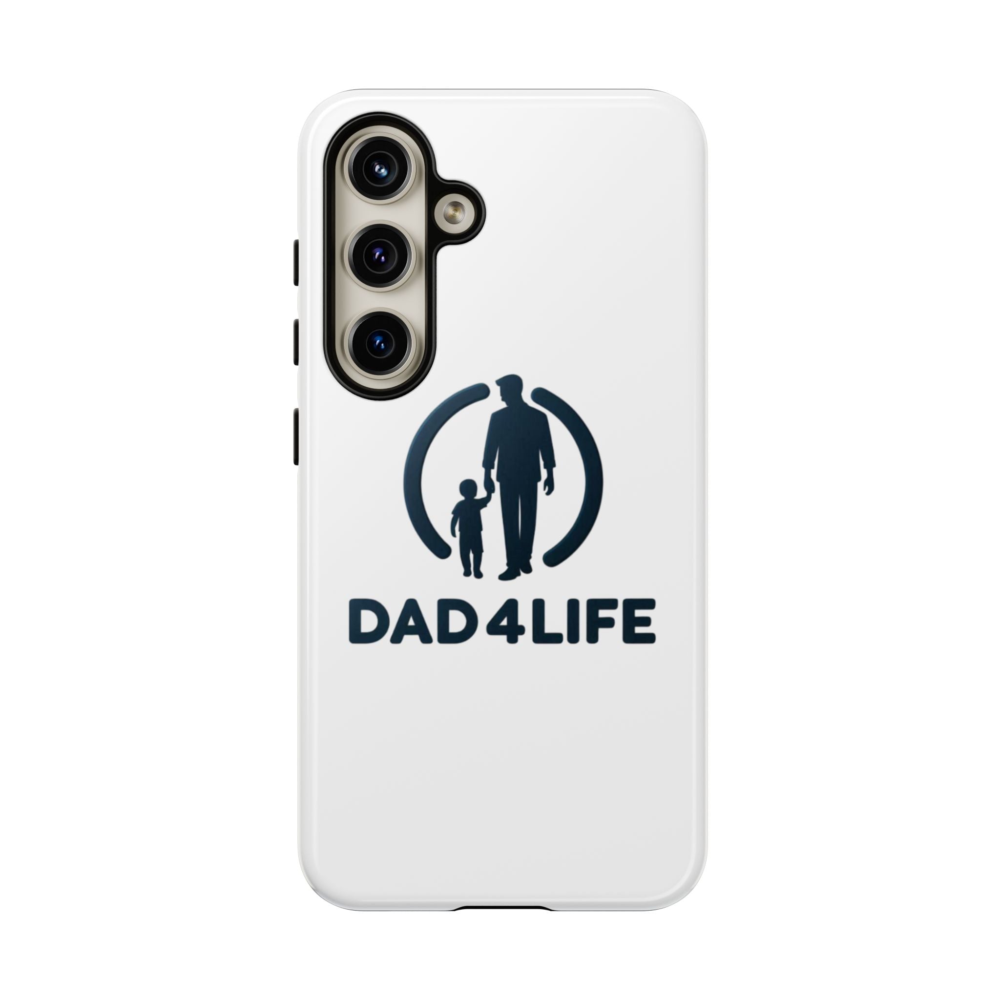 Funda protectora para teléfono Dad4Life — Funda protectora con silueta de padre e hijo
