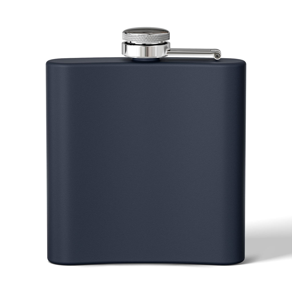 6oz Stainless Steel Flask — "DAD 4 LIFE" Father & Son Graphic, Father's Day Gift