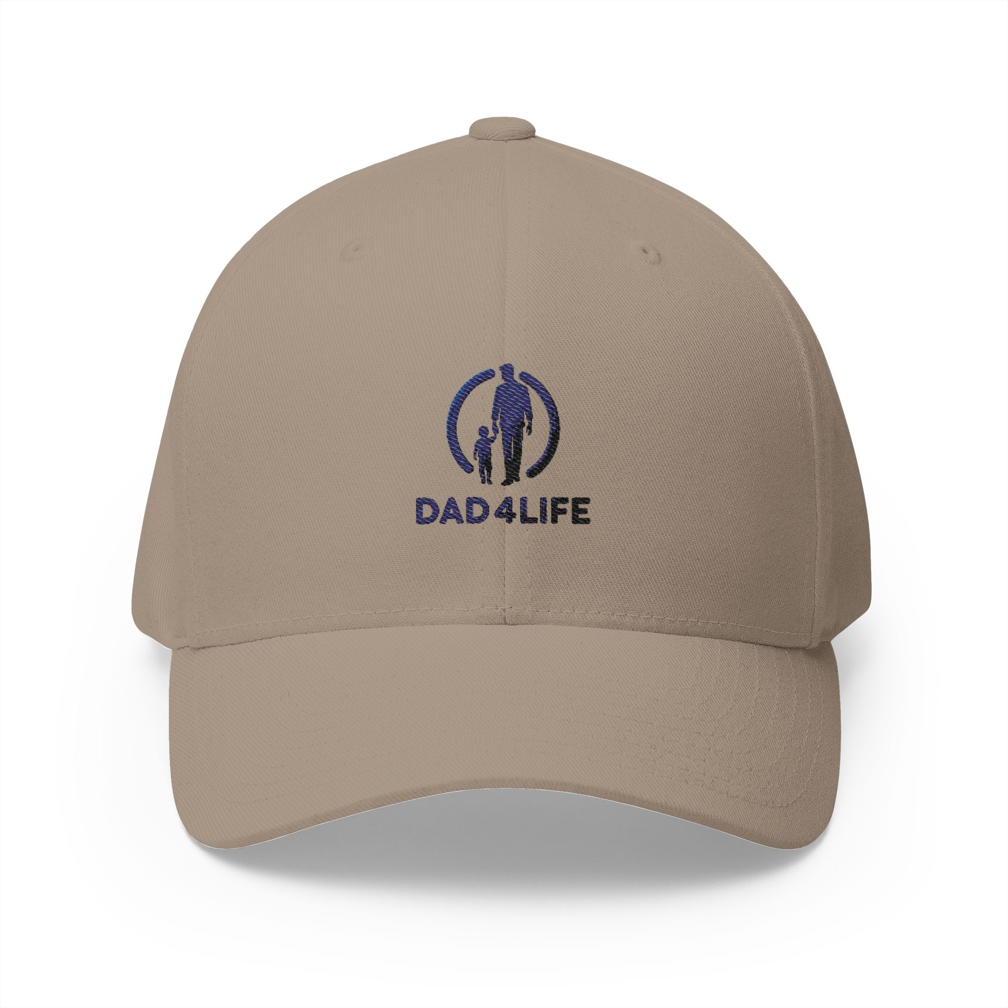 Dad4Life Embroidered Dad Baseball Cap — Structured Closed-Back Hat for Fathers, Father’s Day Gift