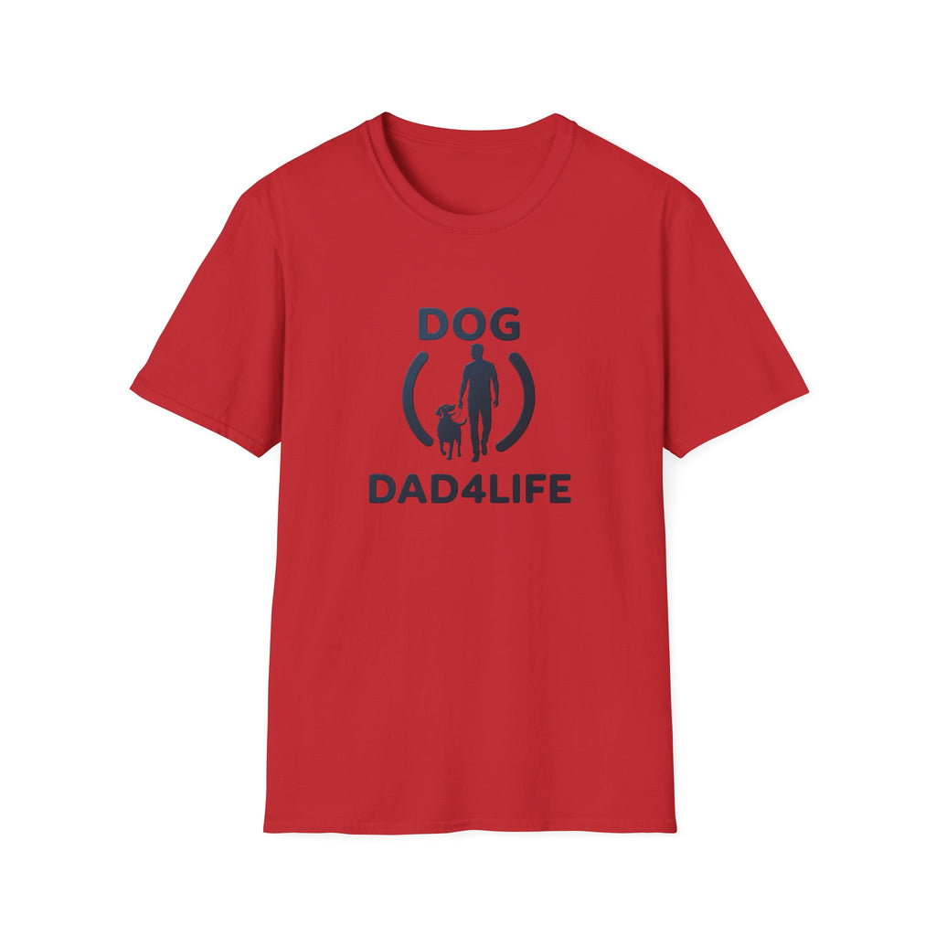 Dog Dad T-Shirt — "DOG DAD4LIFE" Graphic Tee for Dog Lovers