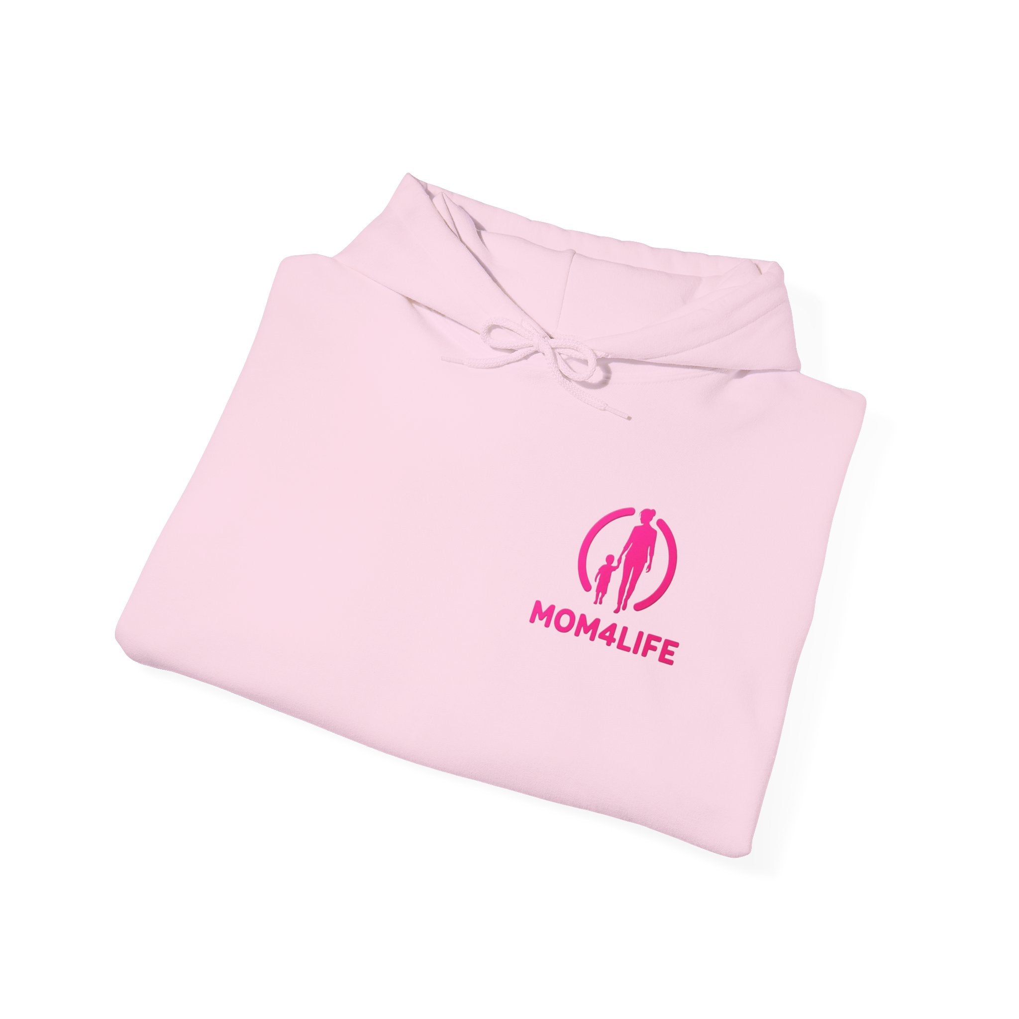 Mom4Life Hoodie – Pink Logo Mother's Day Pullover