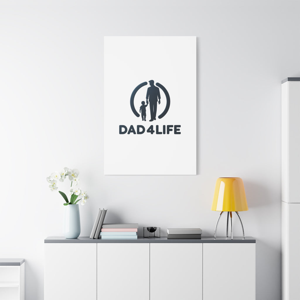 Canvas Wall Art — “DAD4LIFE” Father & Child Matte Stretched Canvas