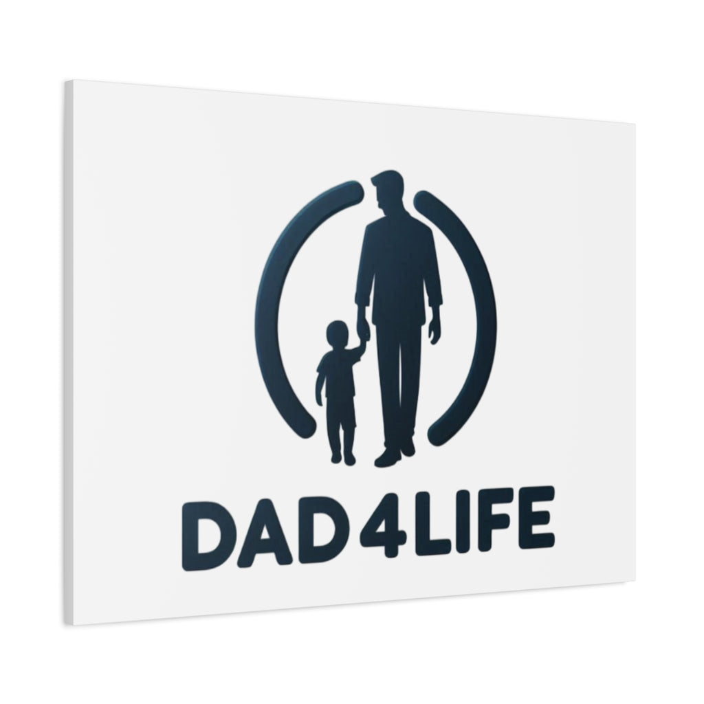 Canvas Wall Art — “DAD4LIFE” Father & Child Matte Stretched Canvas