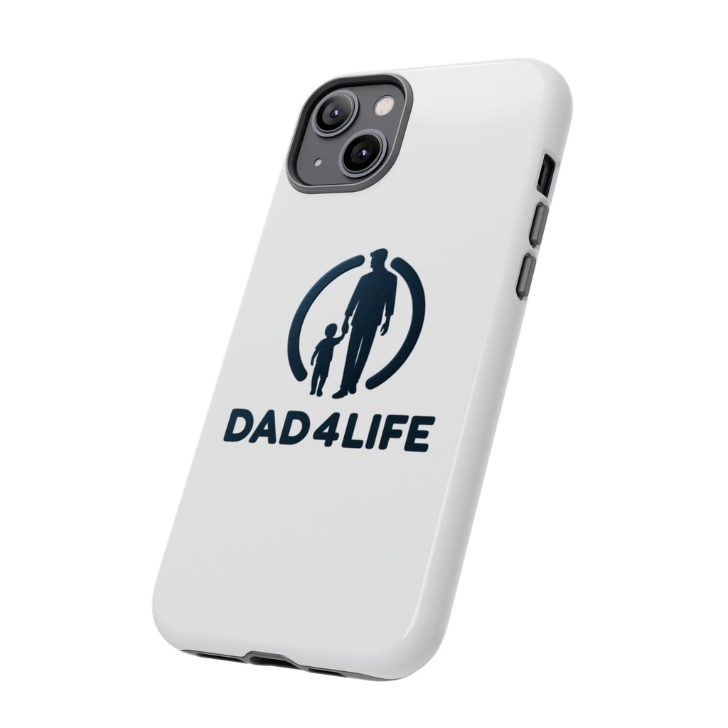 Funda protectora para teléfono Dad4Life — Funda protectora con silueta de padre e hijo