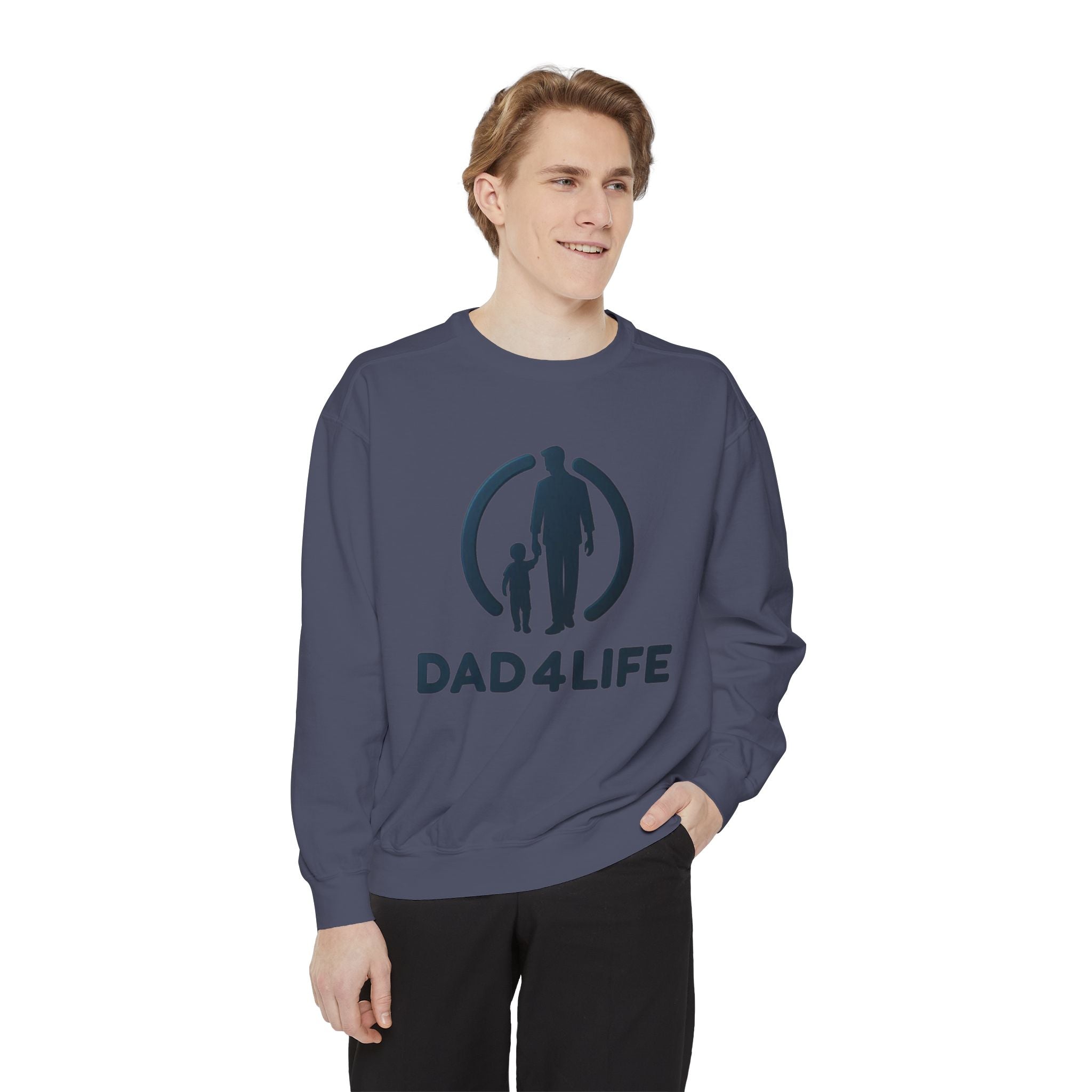 Sudadera Papá de por Vida — Cuello redondo con gráfico para Padre e Hijo