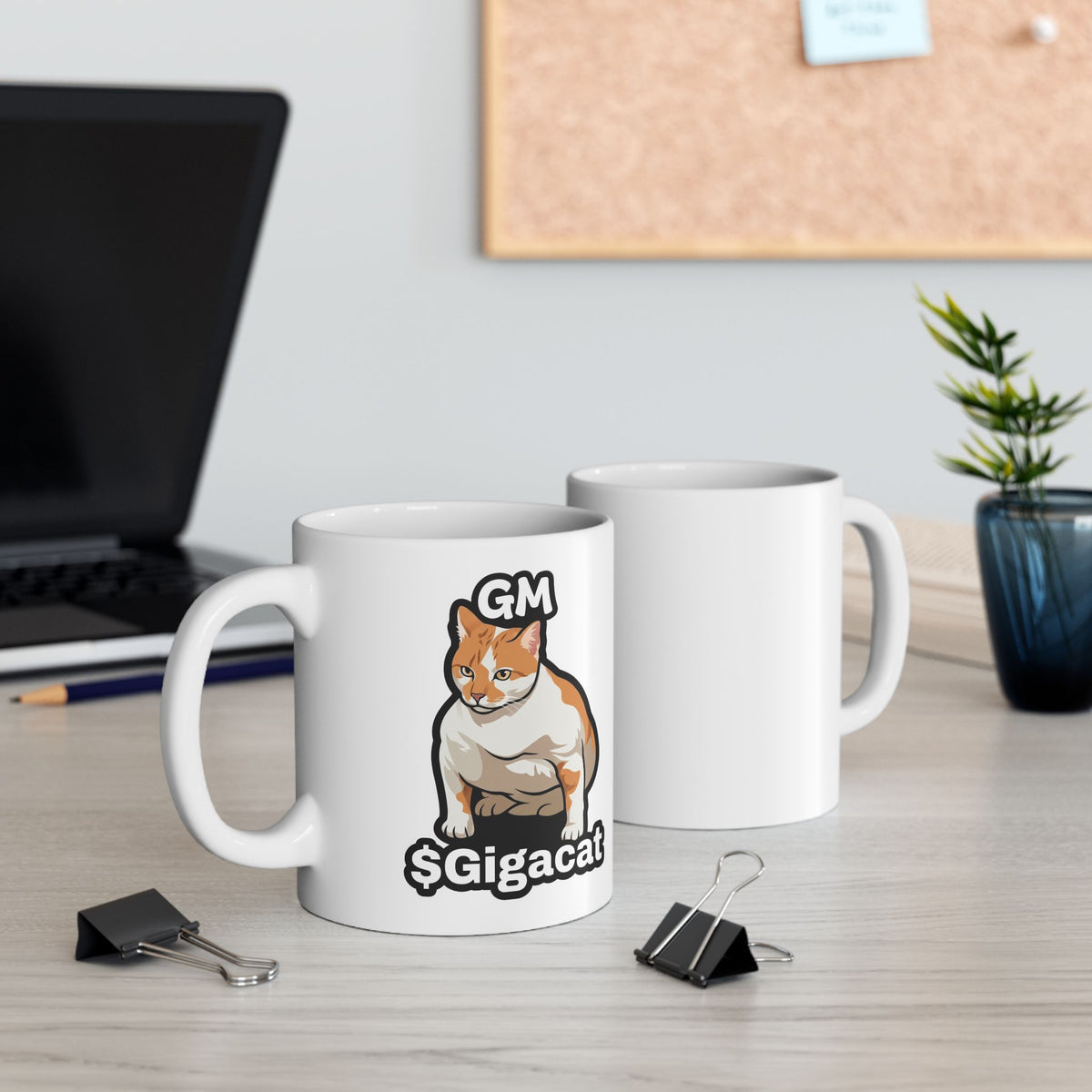 $Gigacat Ceramic Mug, (11oz, 15oz)