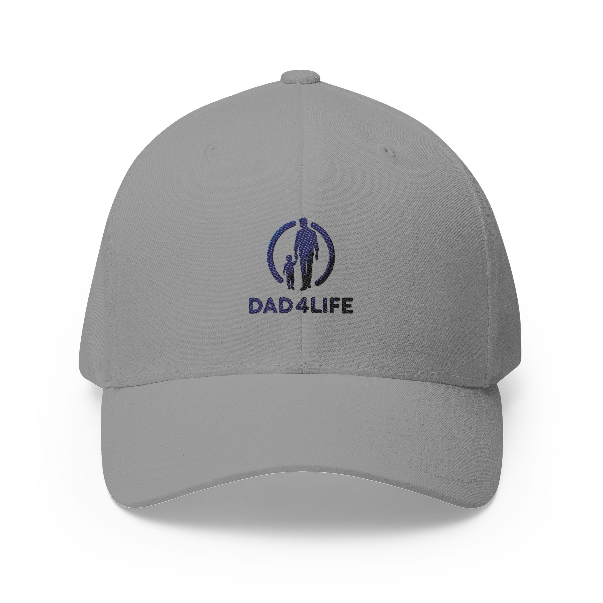 Dad4Life Embroidered Dad Baseball Cap — Structured Closed-Back Hat for Fathers, Father’s Day Gift