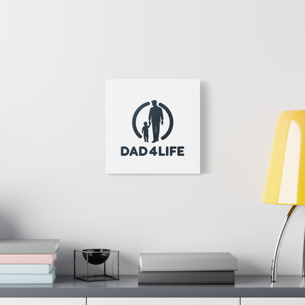 Canvas Wall Art — “DAD4LIFE” Father & Child Matte Stretched Canvas