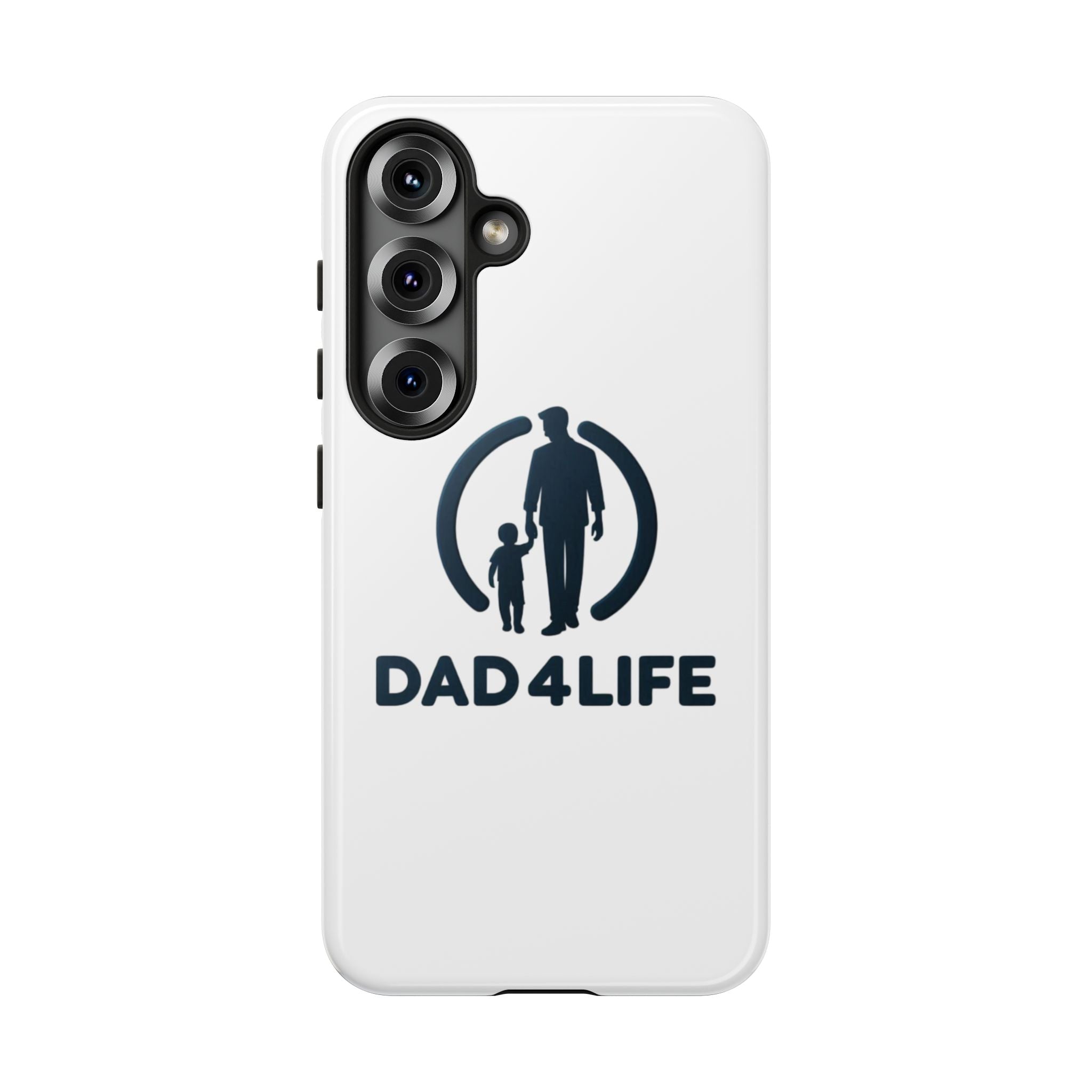 Funda protectora para teléfono Dad4Life — Funda protectora con silueta de padre e hijo