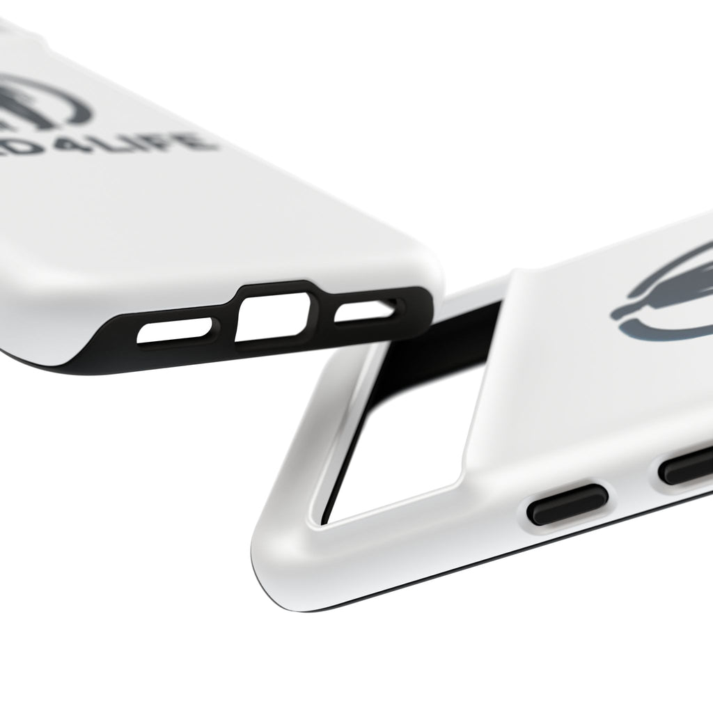 Funda protectora para teléfono Dad4Life — Funda protectora con silueta de padre e hijo
