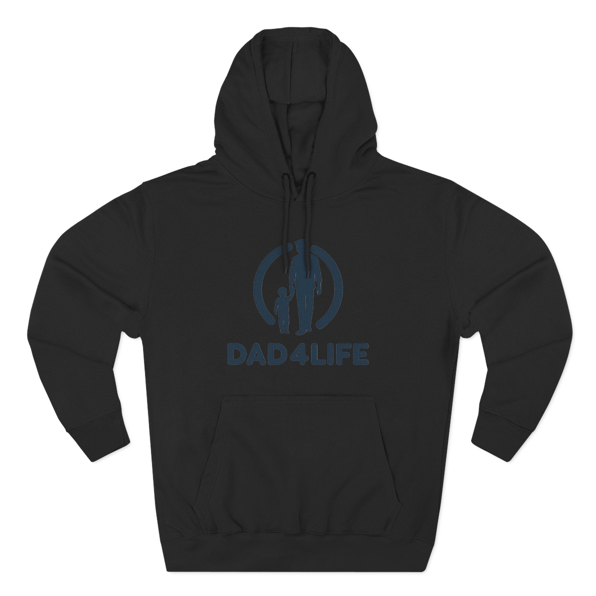 Dad 4 Life Hoodie — Father & Child Silhouette Fleece Pullover