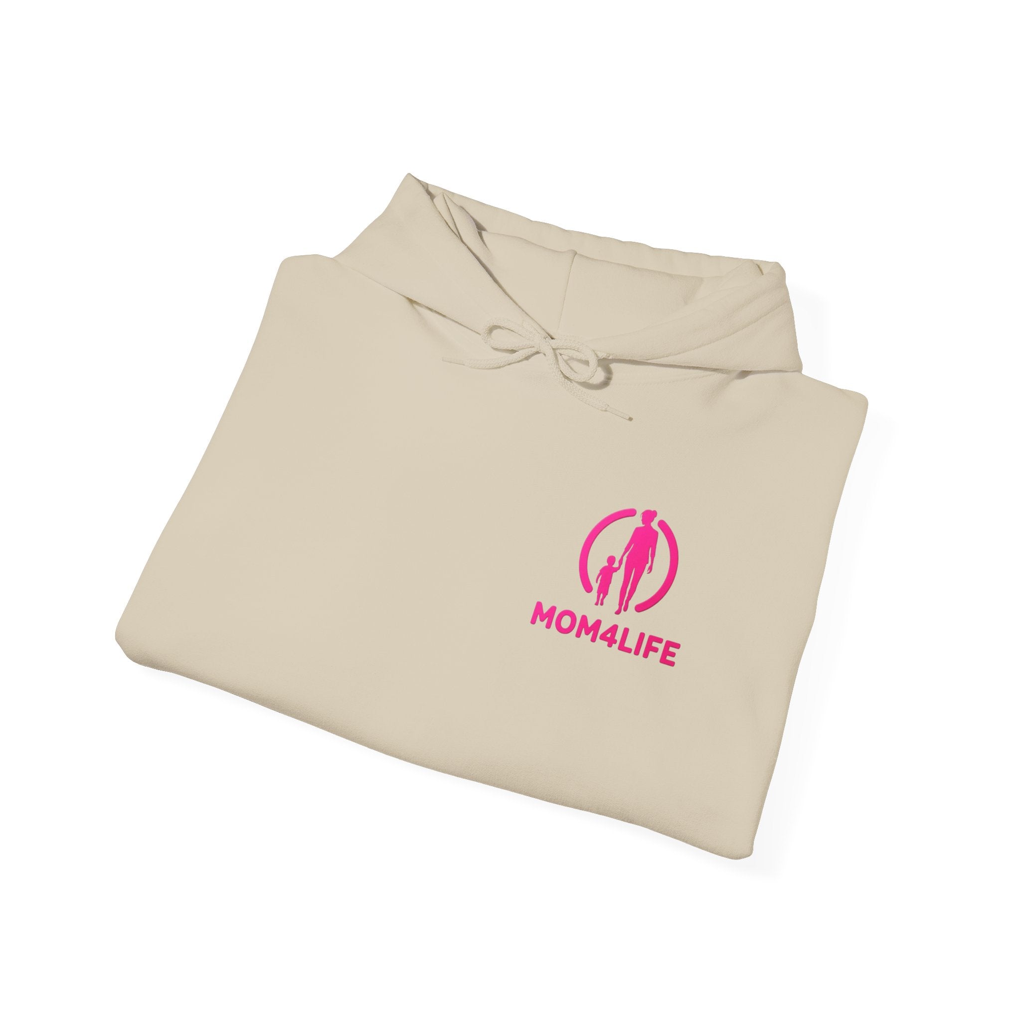 Mom4Life Hoodie – Pink Logo Mother's Day Pullover