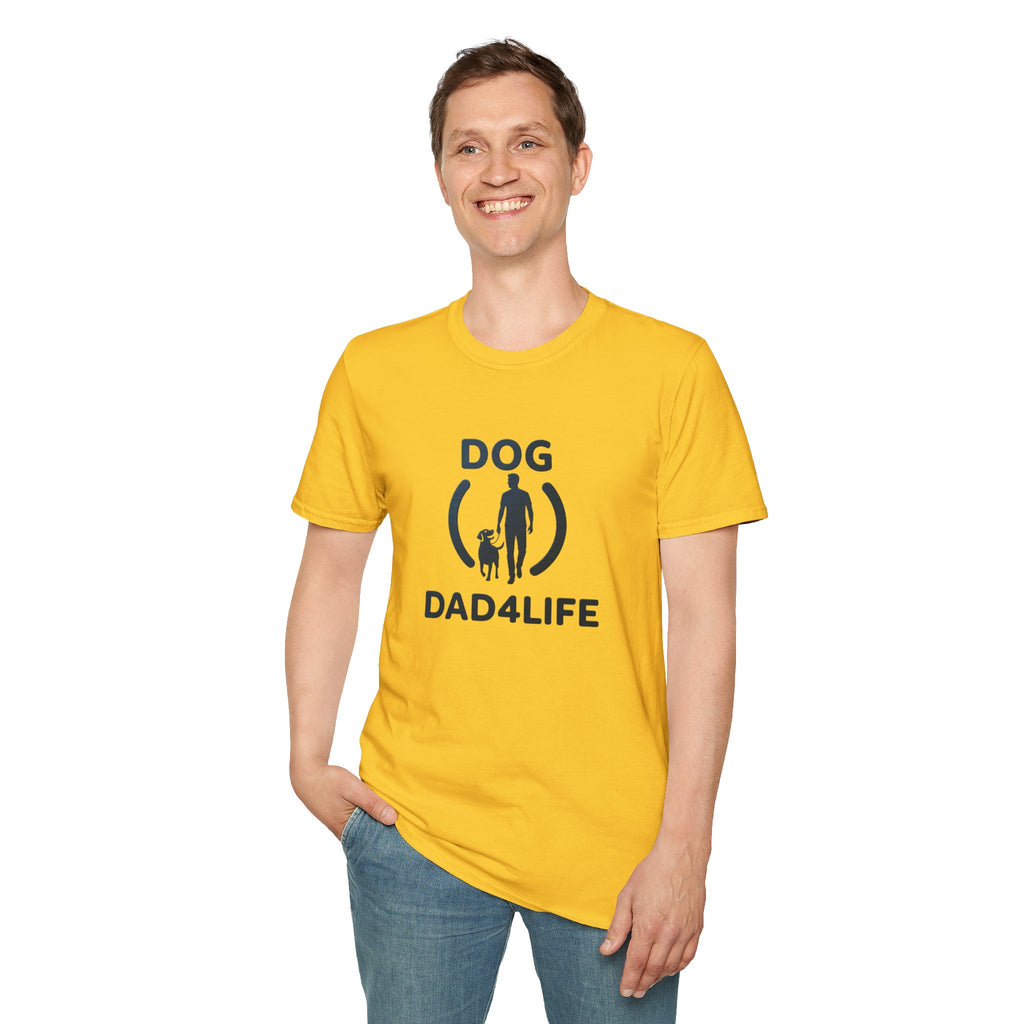 Dog Dad T-Shirt — "DOG DAD4LIFE" Graphic Tee for Dog Lovers