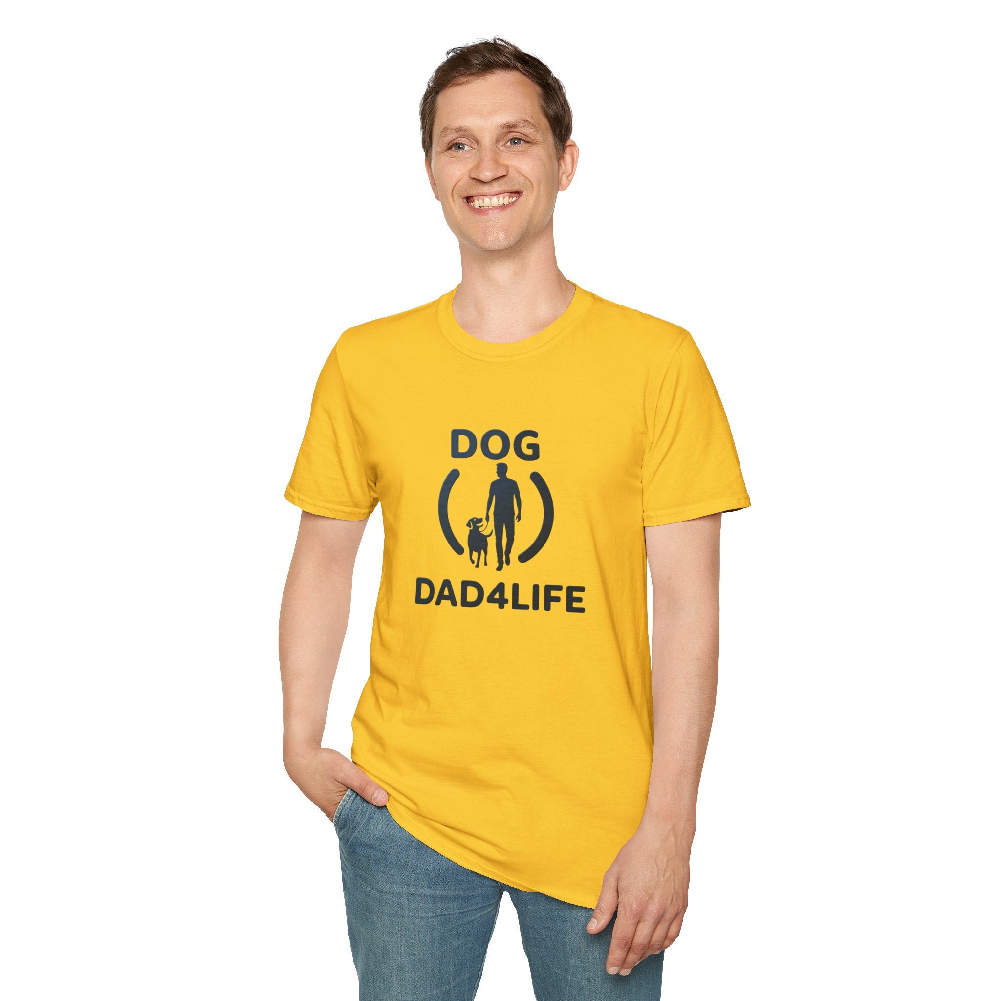 Dog Dad T-Shirt — "DOG DAD4LIFE" Graphic Tee for Dog Lovers