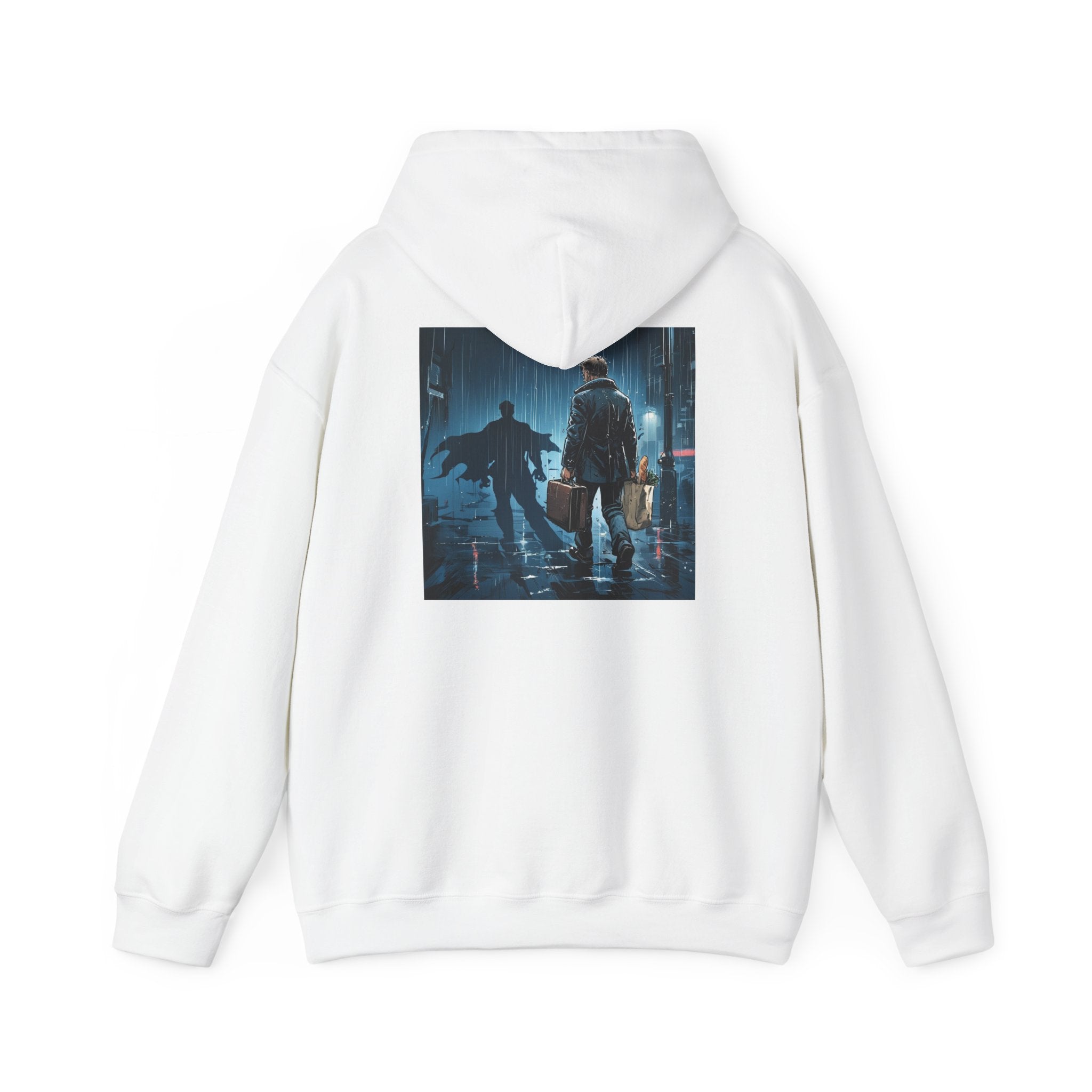 Dad 4 Life Hoodie — Father & Son Silhouette Pullover with Noir City Back Print