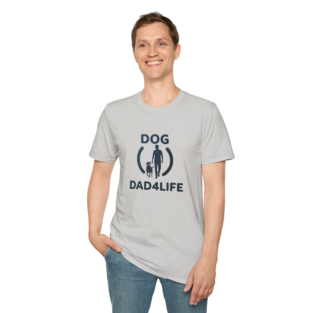 Dog Dad T-Shirt — "DOG DAD4LIFE" Graphic Tee for Dog Lovers