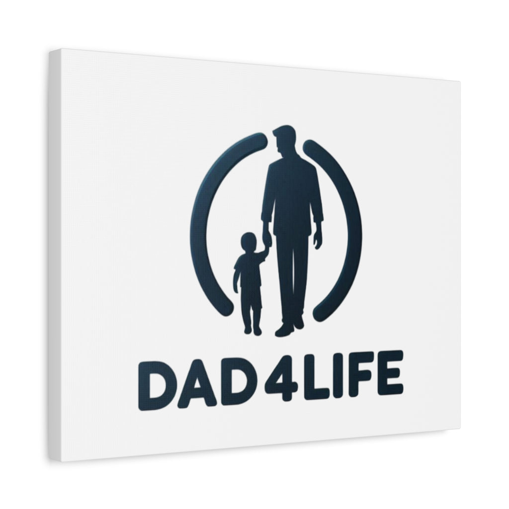 Canvas Wall Art — “DAD4LIFE” Father & Child Matte Stretched Canvas