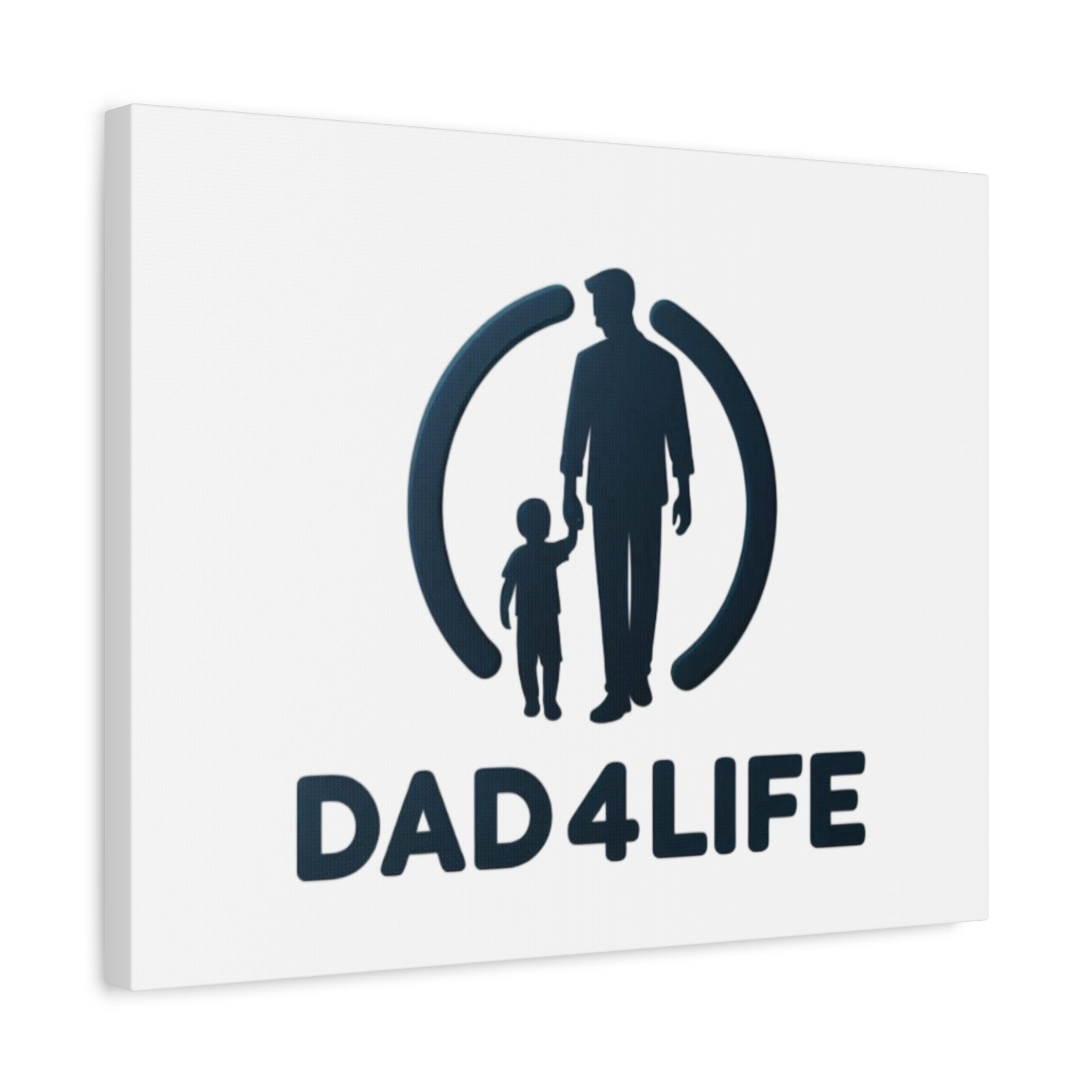 Canvas Wall Art — “DAD4LIFE” Father & Child Matte Stretched Canvas