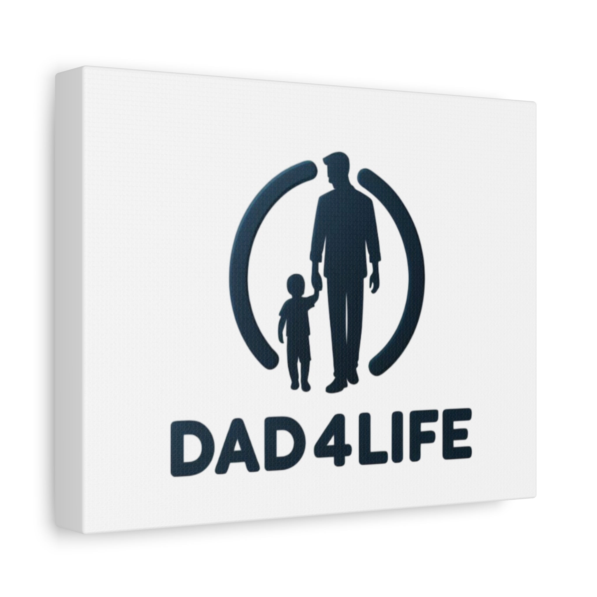 Canvas Wall Art — “DAD4LIFE” Father & Child Matte Stretched Canvas