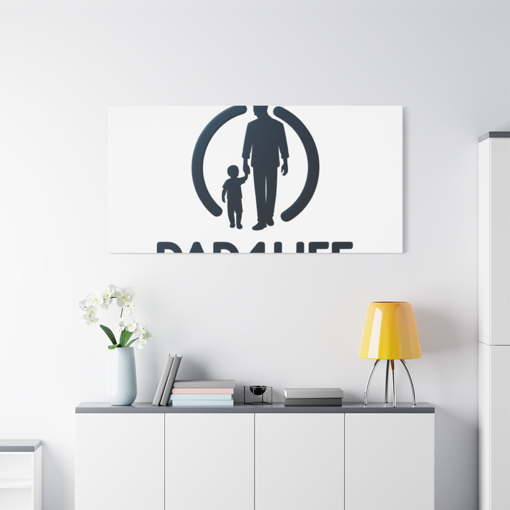 Canvas Wall Art — “DAD4LIFE” Father & Child Matte Stretched Canvas