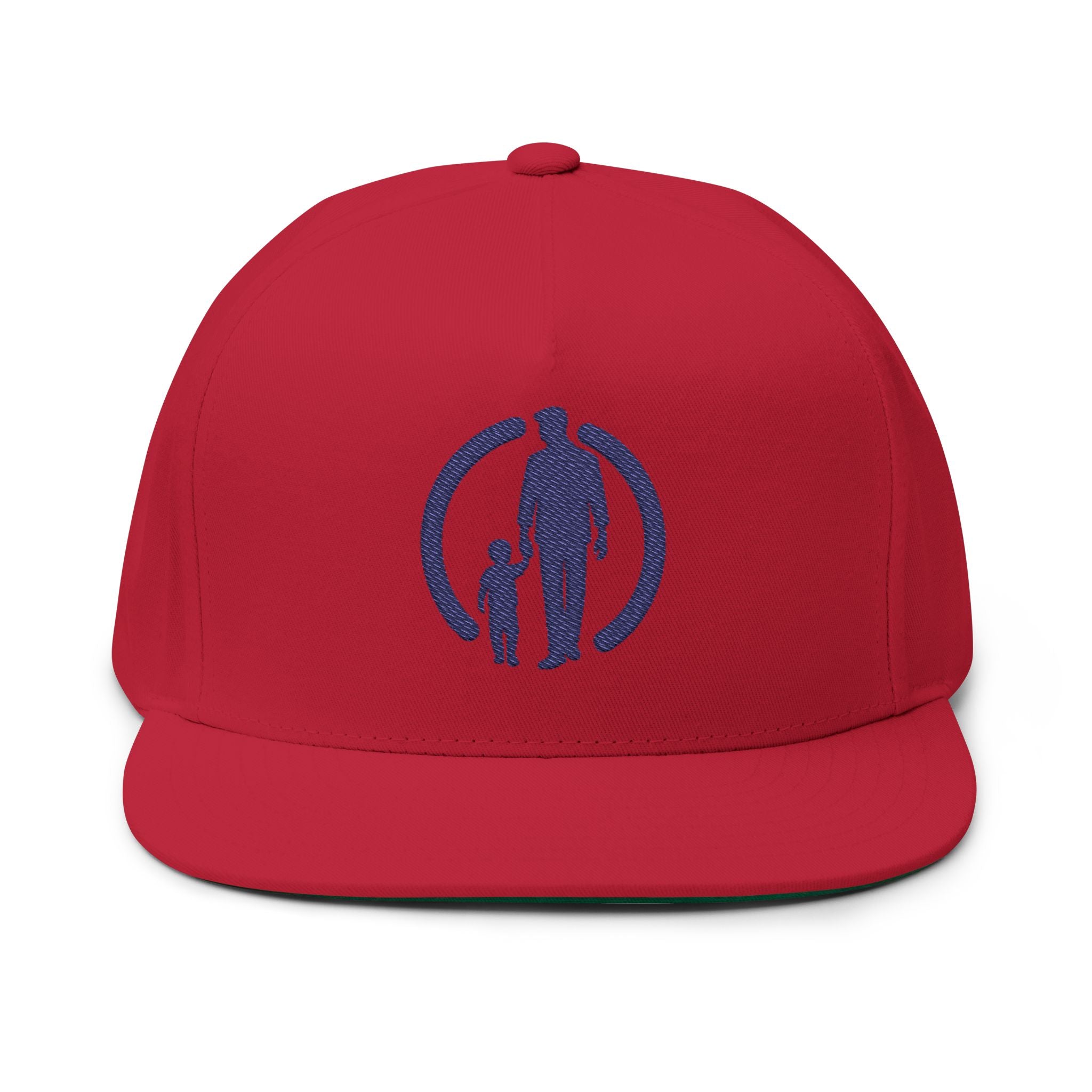 Dad4Life Embroidered Flat Bill Cap — Father & Child Logo Snapback