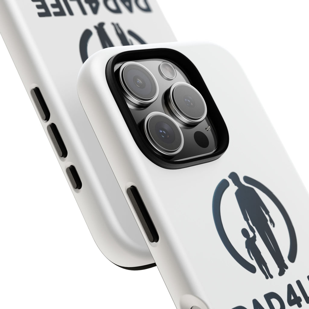 Funda protectora para teléfono Dad4Life — Funda protectora con silueta de padre e hijo