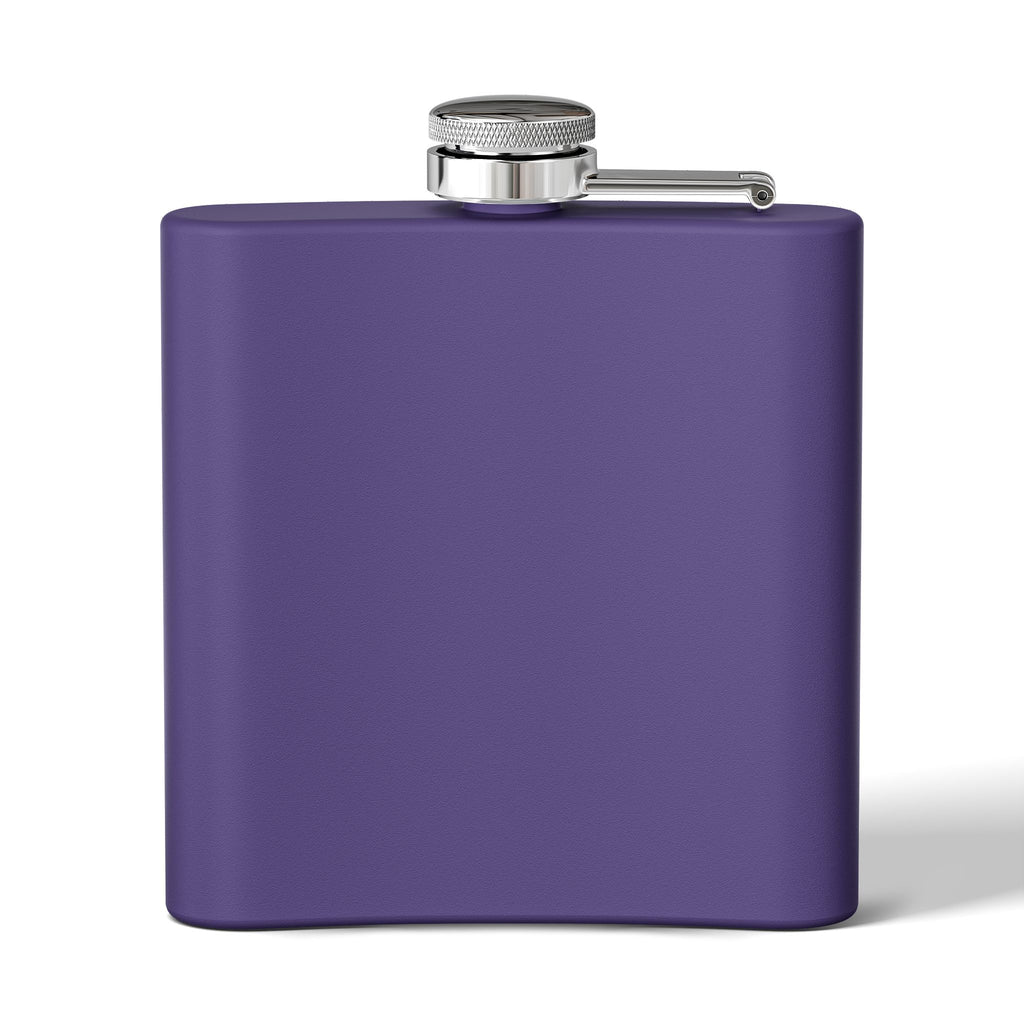 6oz Stainless Steel Flask — "DAD 4 LIFE" Father & Son Graphic, Father's Day Gift