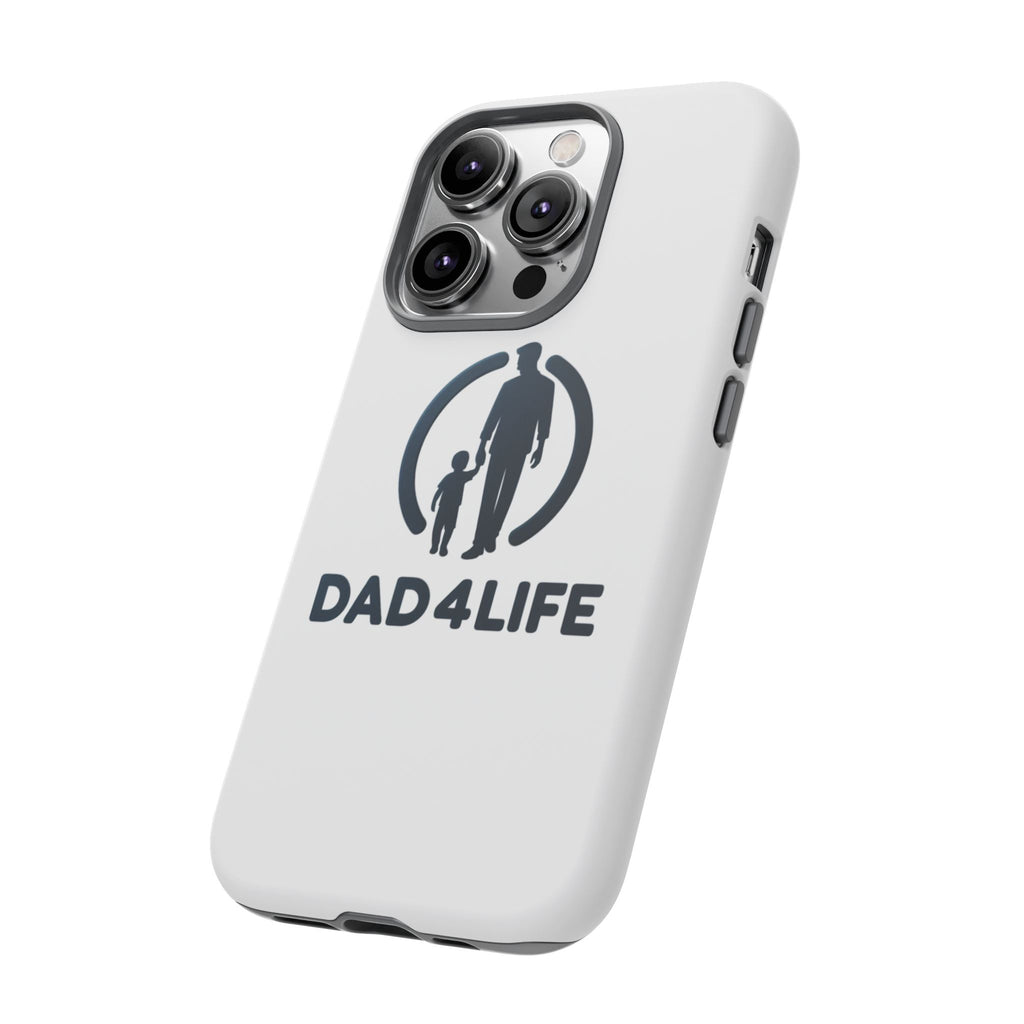Funda protectora para teléfono Dad4Life — Funda protectora con silueta de padre e hijo