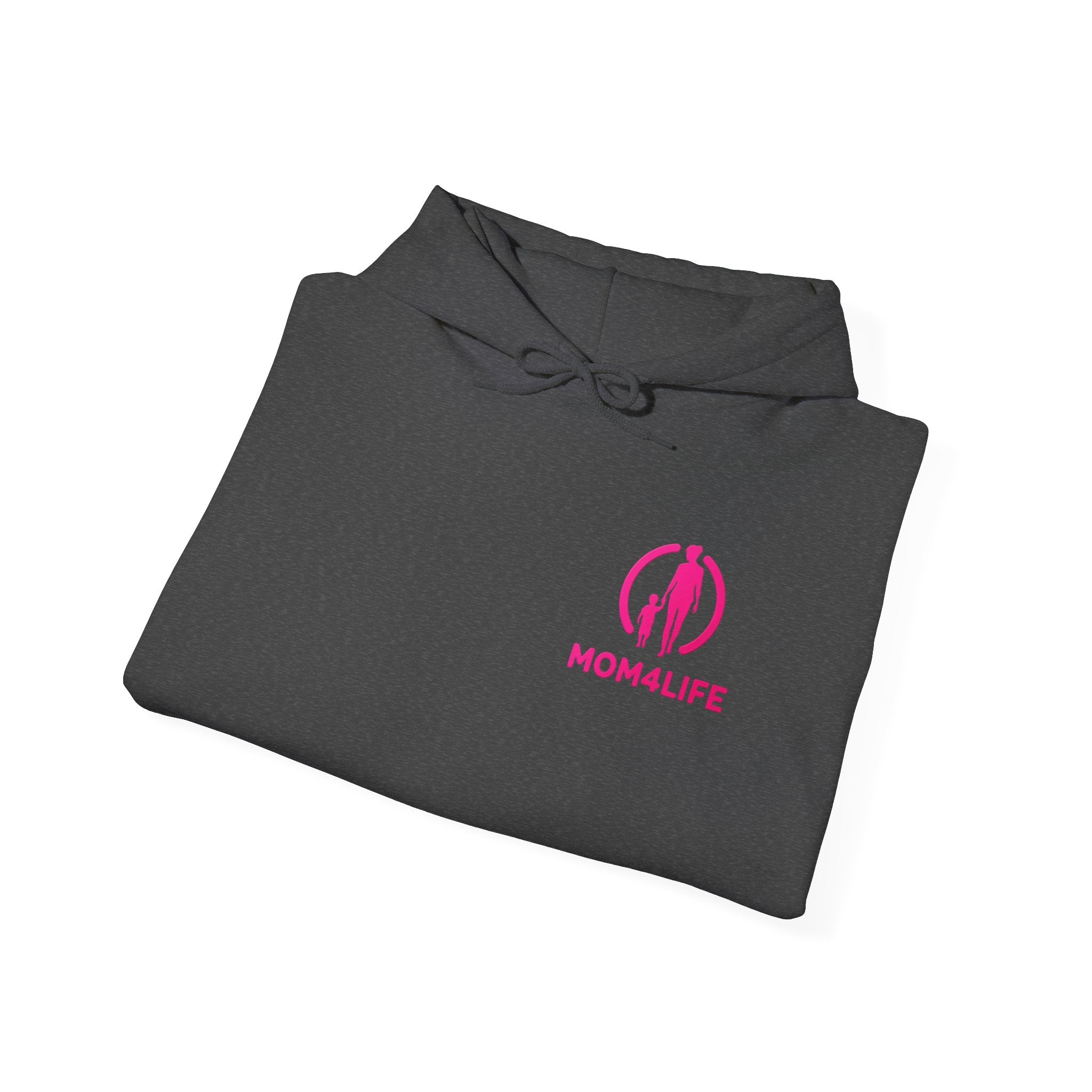 Mom4Life Hoodie – Pink Logo Mother's Day Pullover