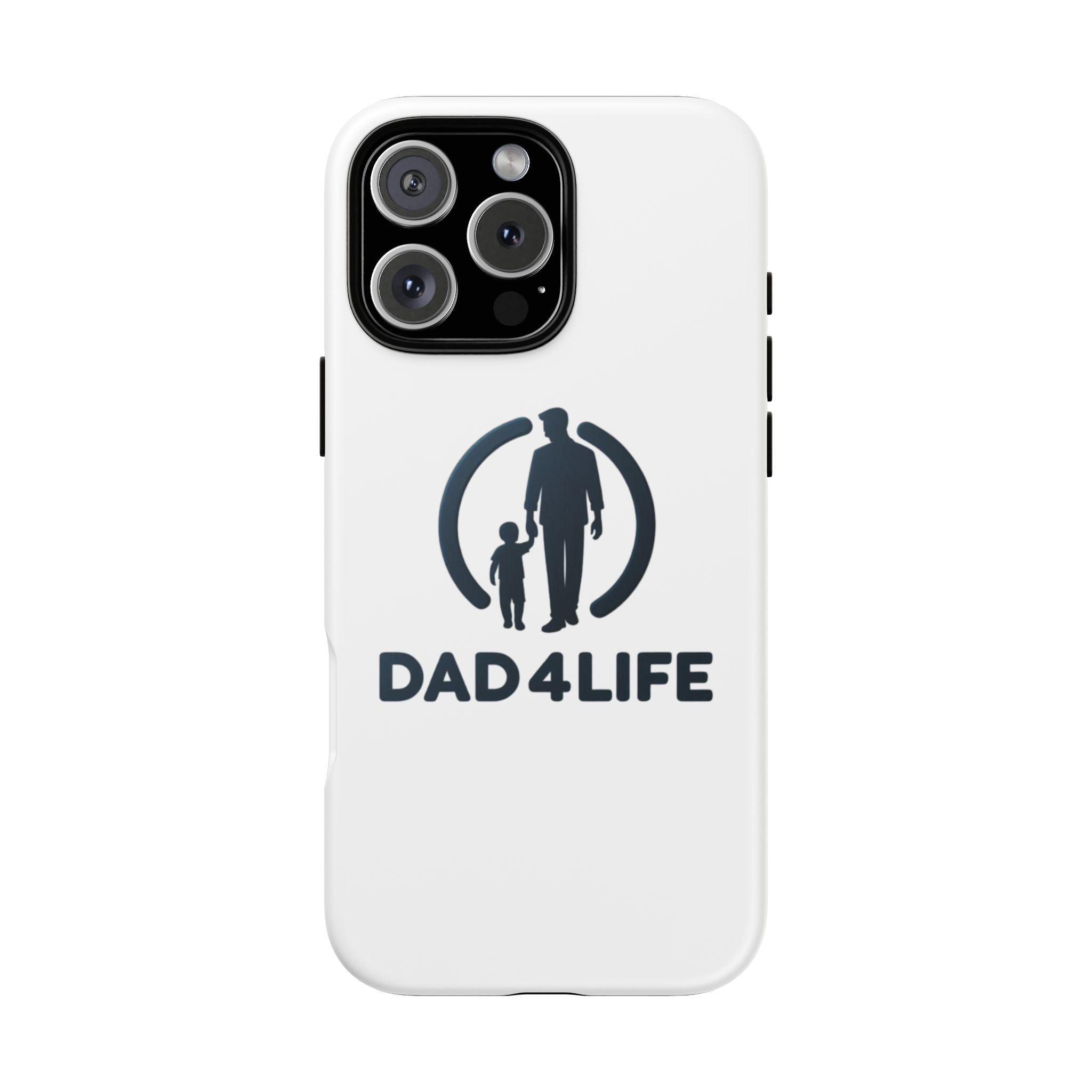 Funda protectora para teléfono Dad4Life — Funda protectora con silueta de padre e hijo