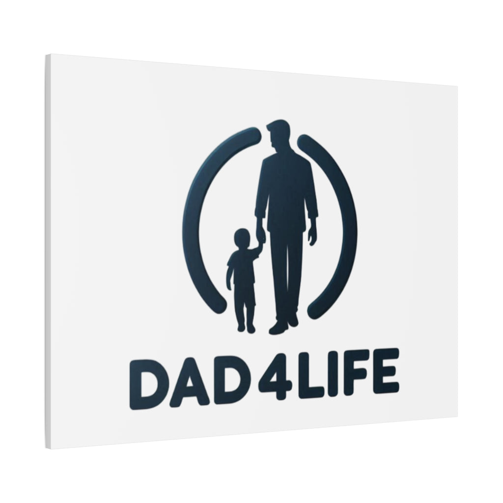 Canvas Wall Art — “DAD4LIFE” Father & Child Matte Stretched Canvas