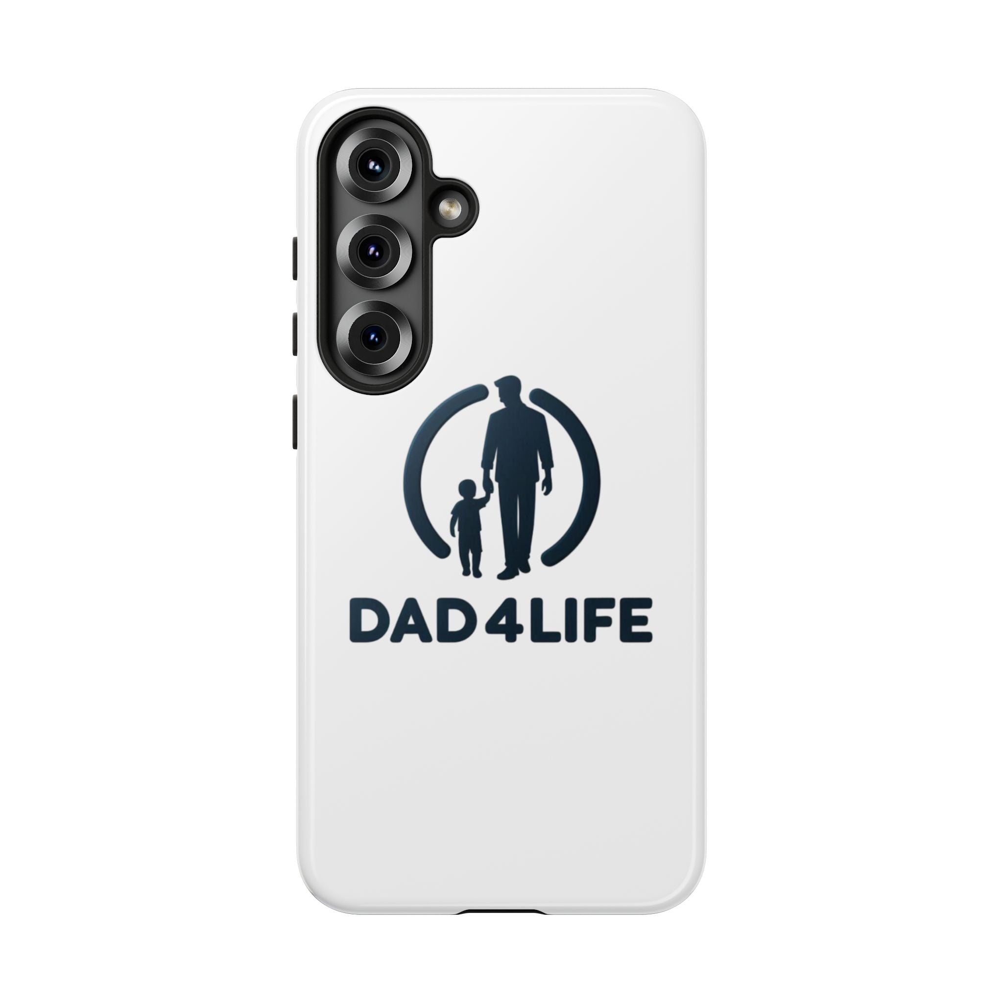 Funda protectora para teléfono Dad4Life — Funda protectora con silueta de padre e hijo
