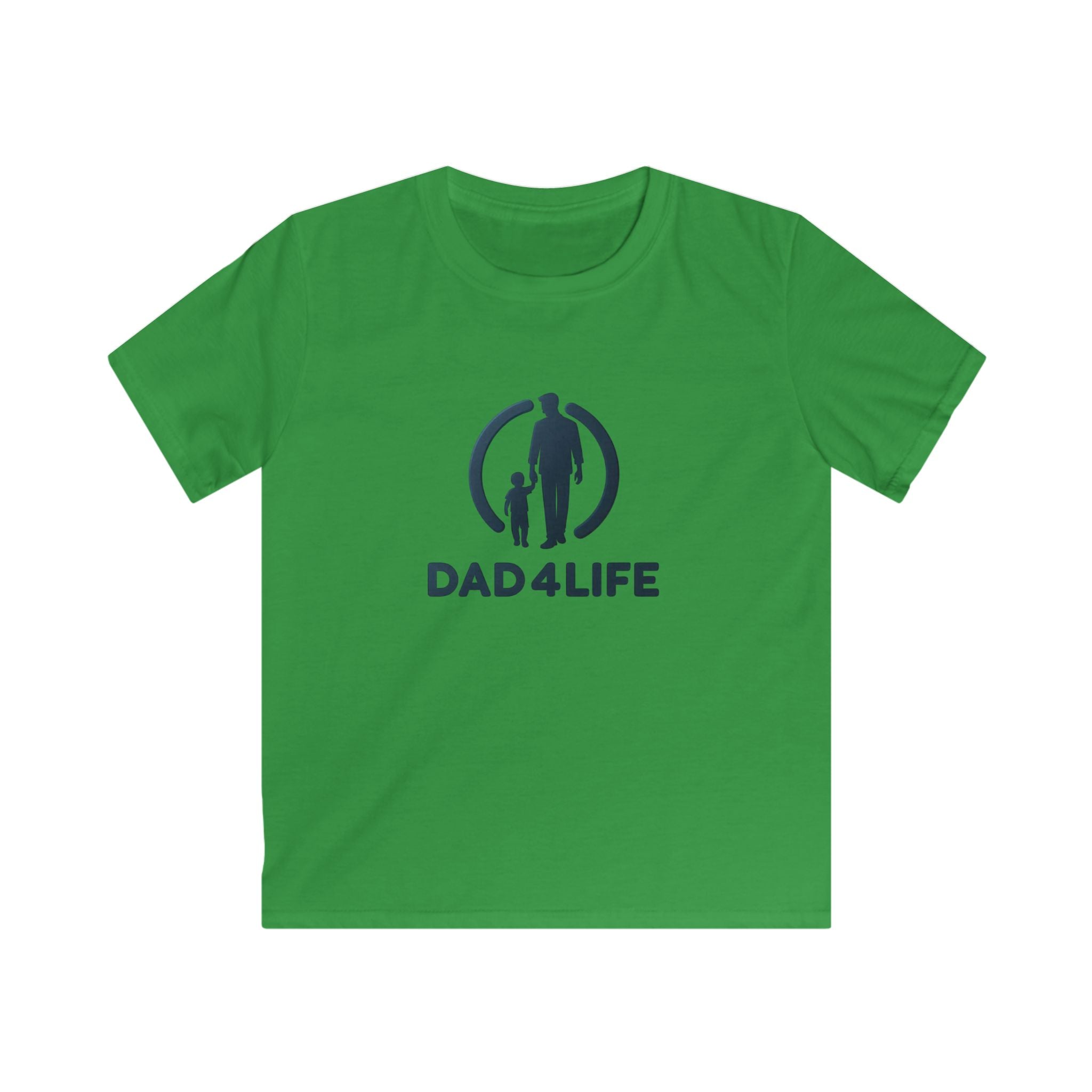 Kids Tee — "DAD 4 LIFE" Father & Son Silhouette Graphic