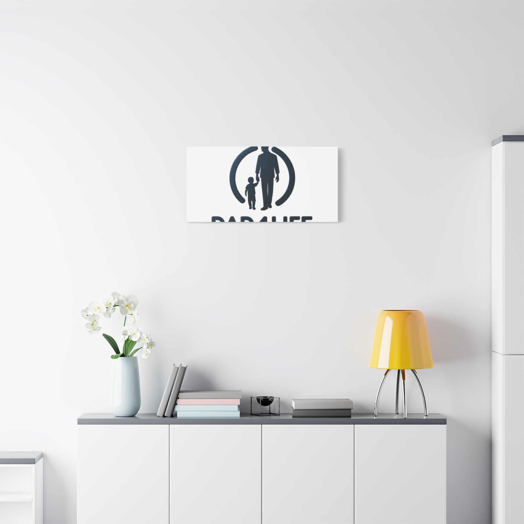 Canvas Wall Art — “DAD4LIFE” Father & Child Matte Stretched Canvas