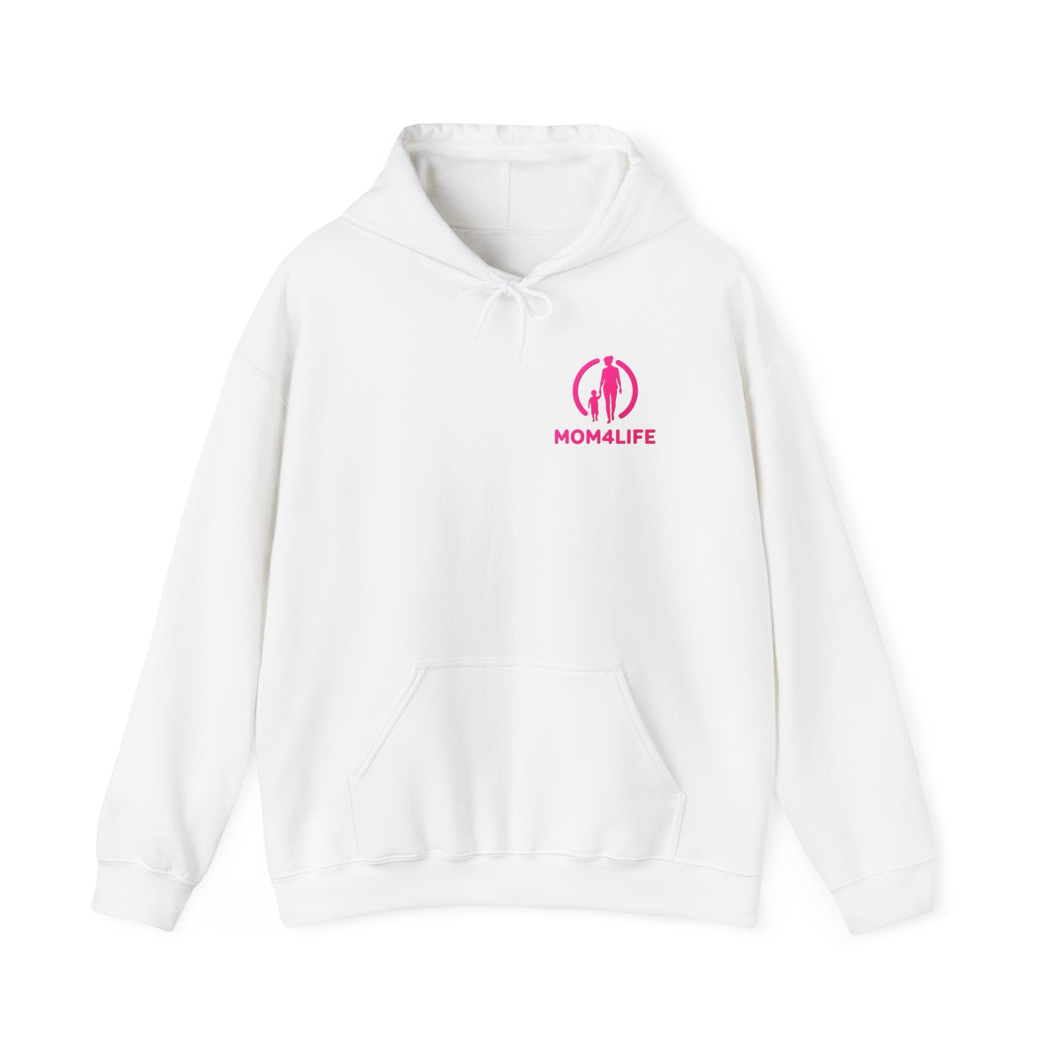 Mom4Life Hoodie – Pink Logo Mother's Day Pullover